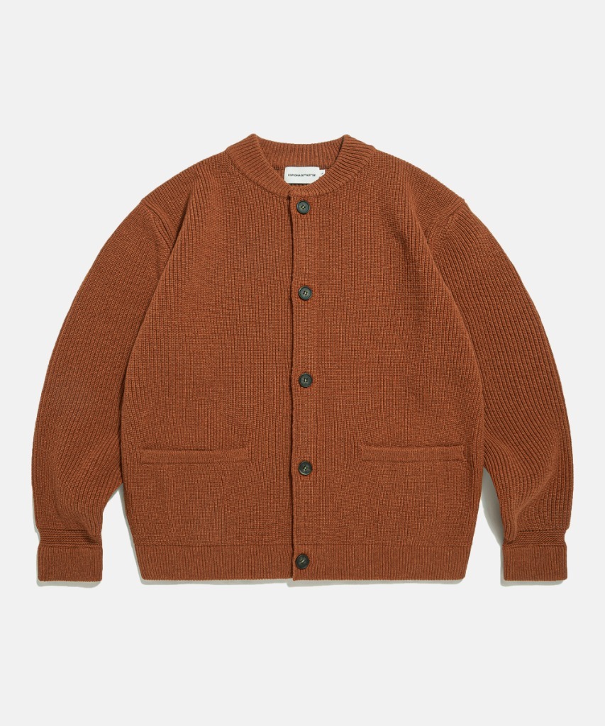Miller Heavyweight Cardigan Burnt Orange