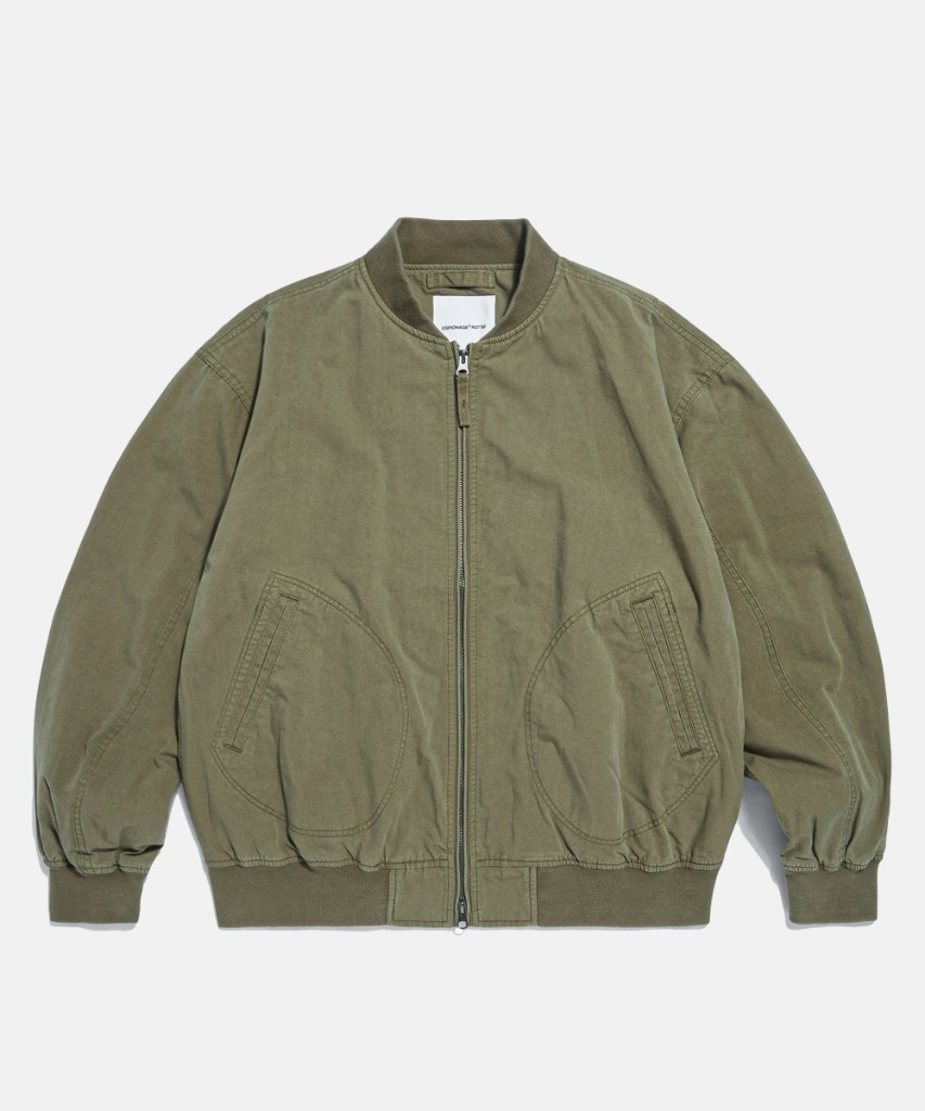 Zip Front Deck Jacket Khaki Beige