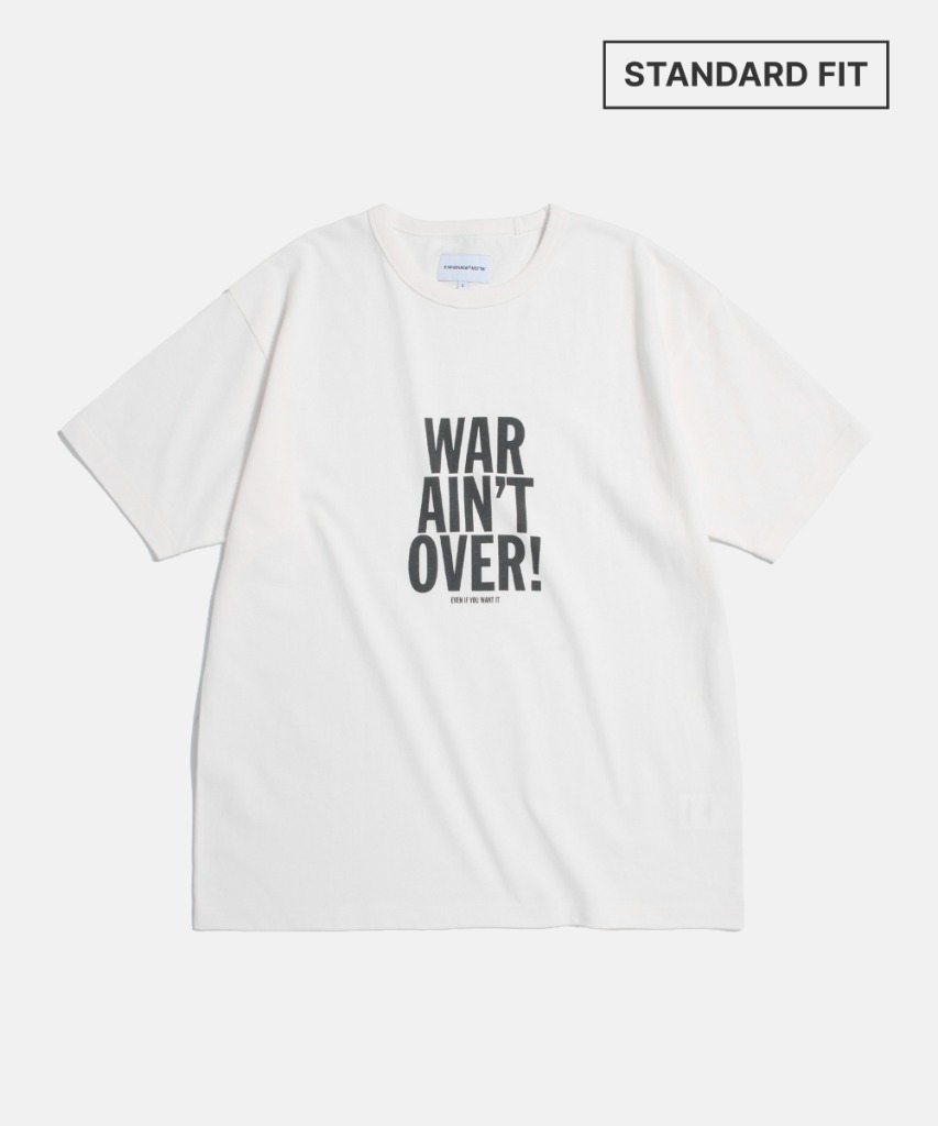 (Standard Fit) War Aint Over Tee Off White