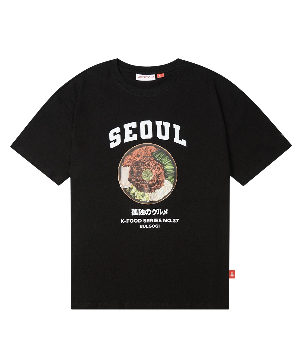 Solitary gourmet NO.37 SEOUL T-shirt BK