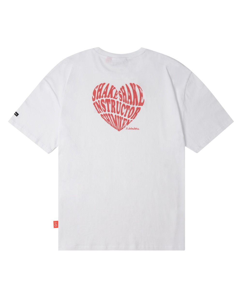 SIMIKEN HEART Symbol T-shirtWH