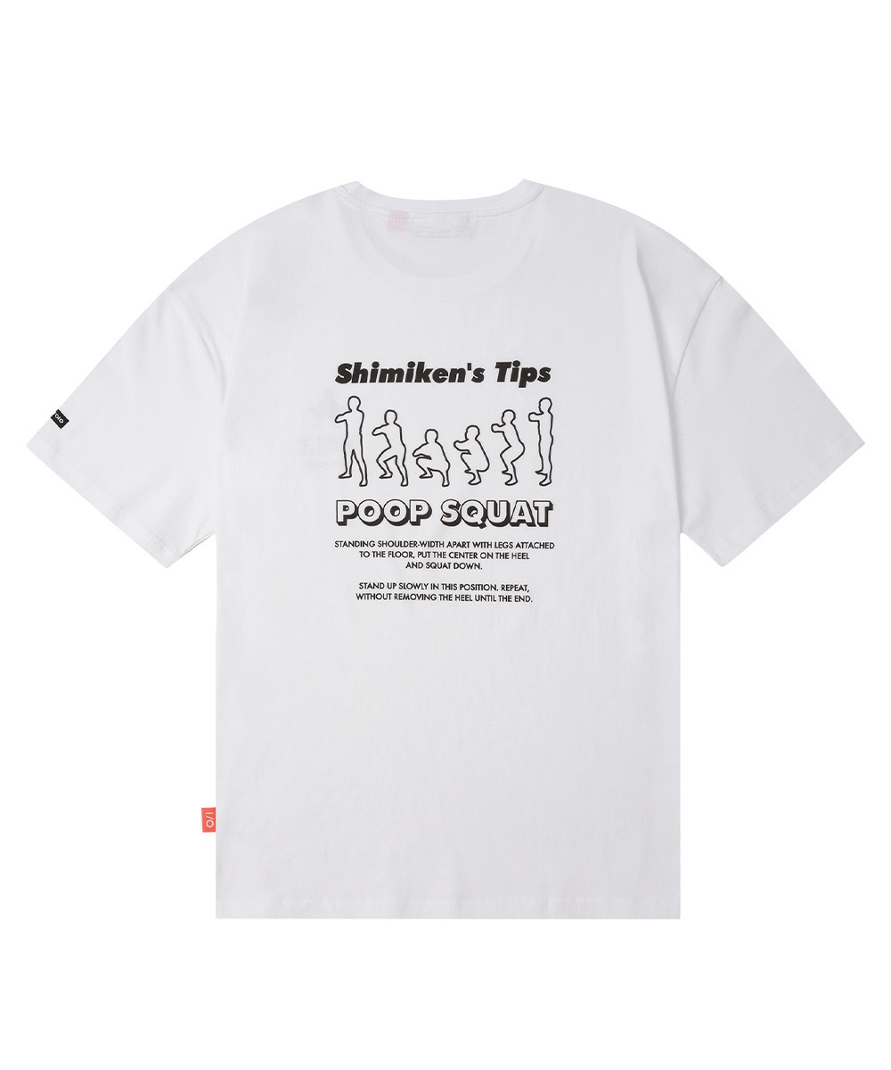 SIMIKEN POOP SQUAT T-shirt WH