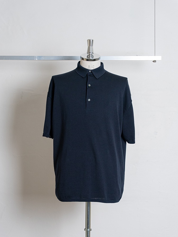 PORTER CLASSIC [포터클래식] H/W Sea Island Cotton Knit Polo Shirt