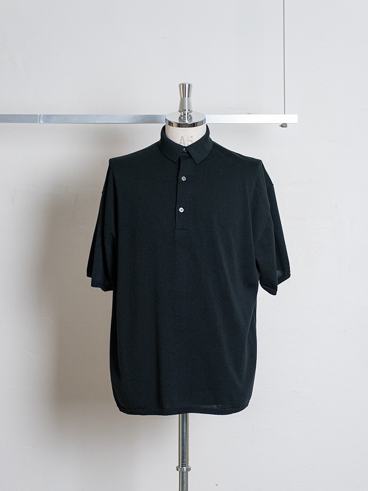 PORTER CLASSIC [포터클래식] H/W Sea Island Cotton Knit Polo Shirt