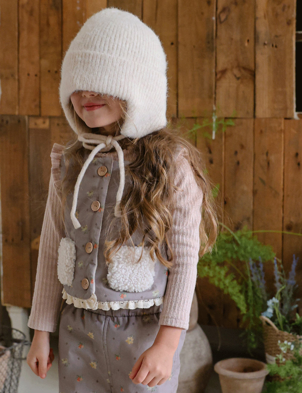 Bibi quilted vest - mocha - Puellaflo