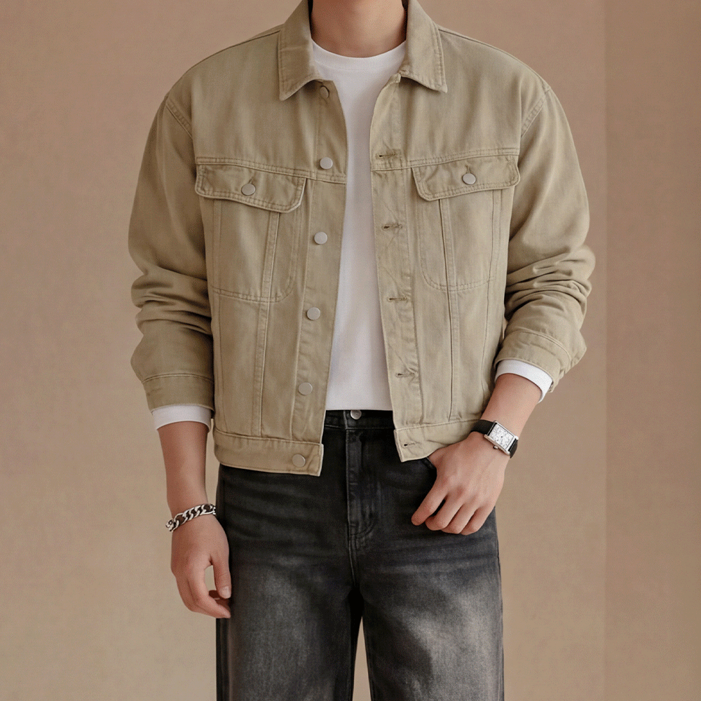 2color 오버핏 트러커 자켓