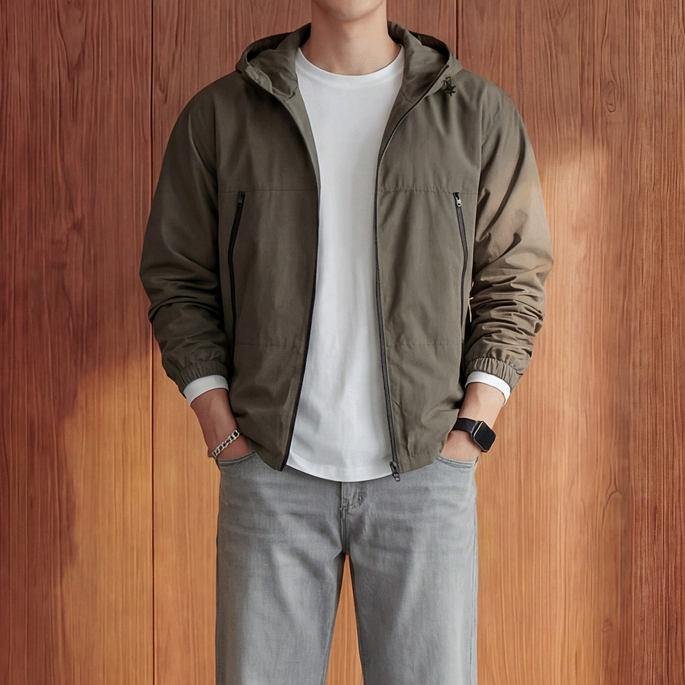 5color 남자 오버핏 후드 바람막이 집업