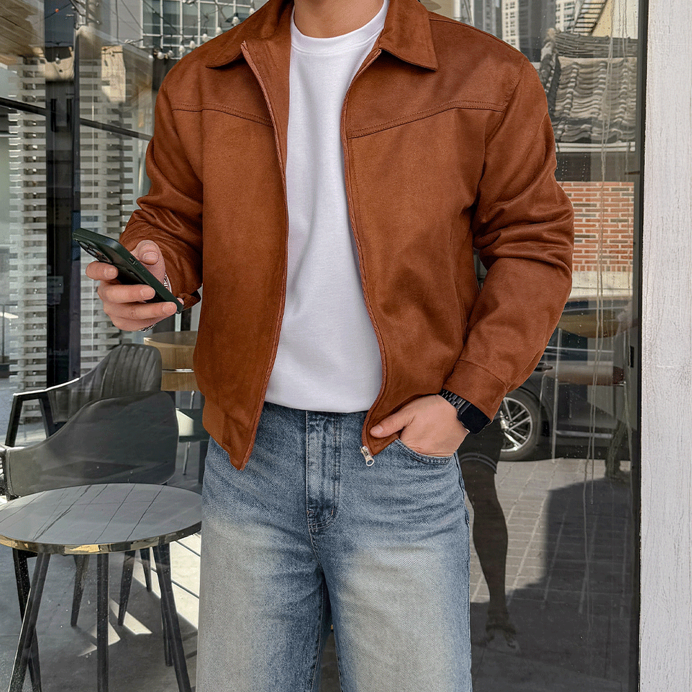 스웨이드 집업 자켓 2color