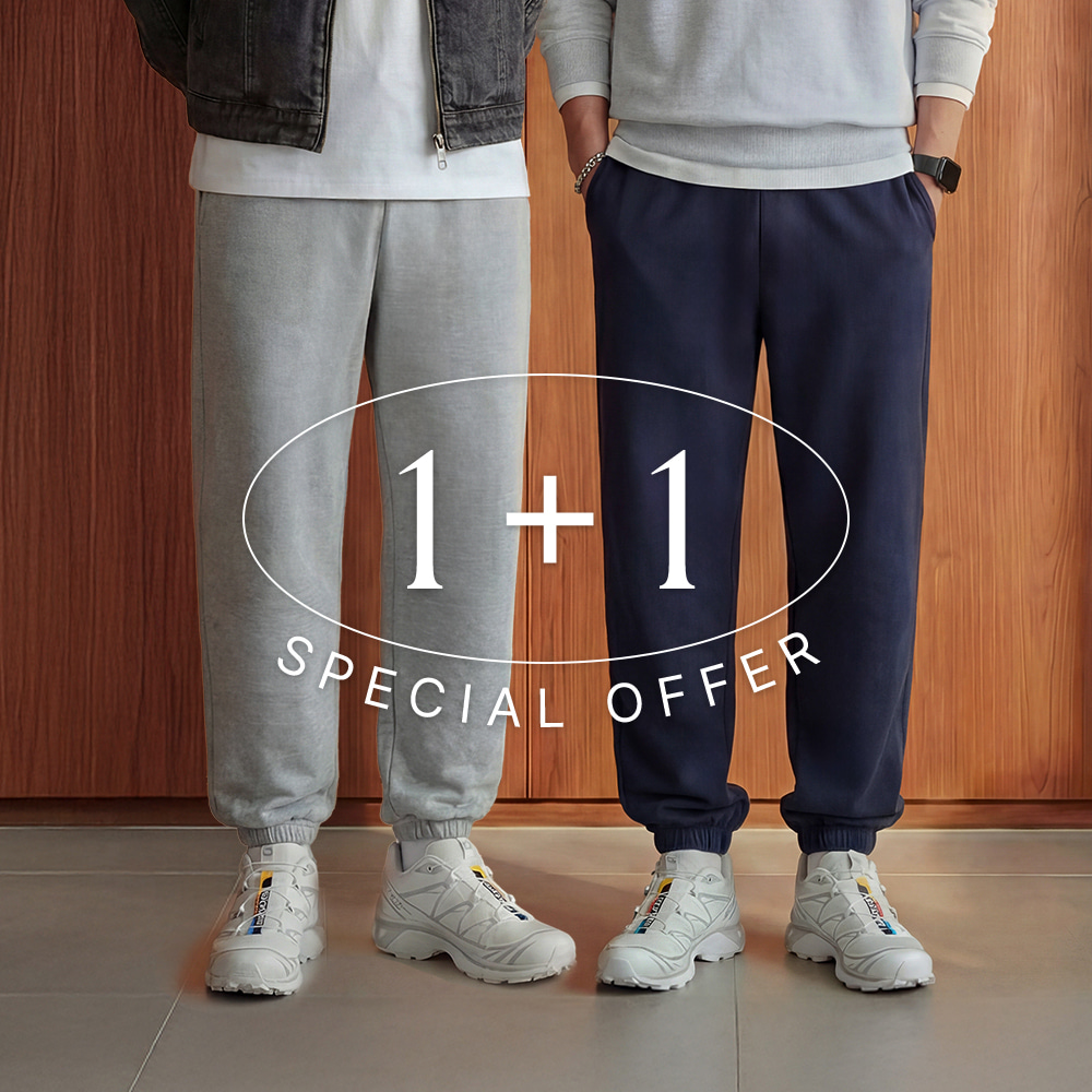 1+1 빅사이즈 5color 트레이닝 밴딩 조거팬츠