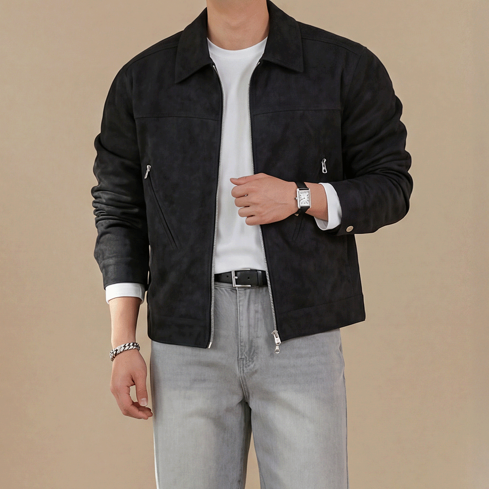 2color 세미 오버핏 스웨이드 자켓