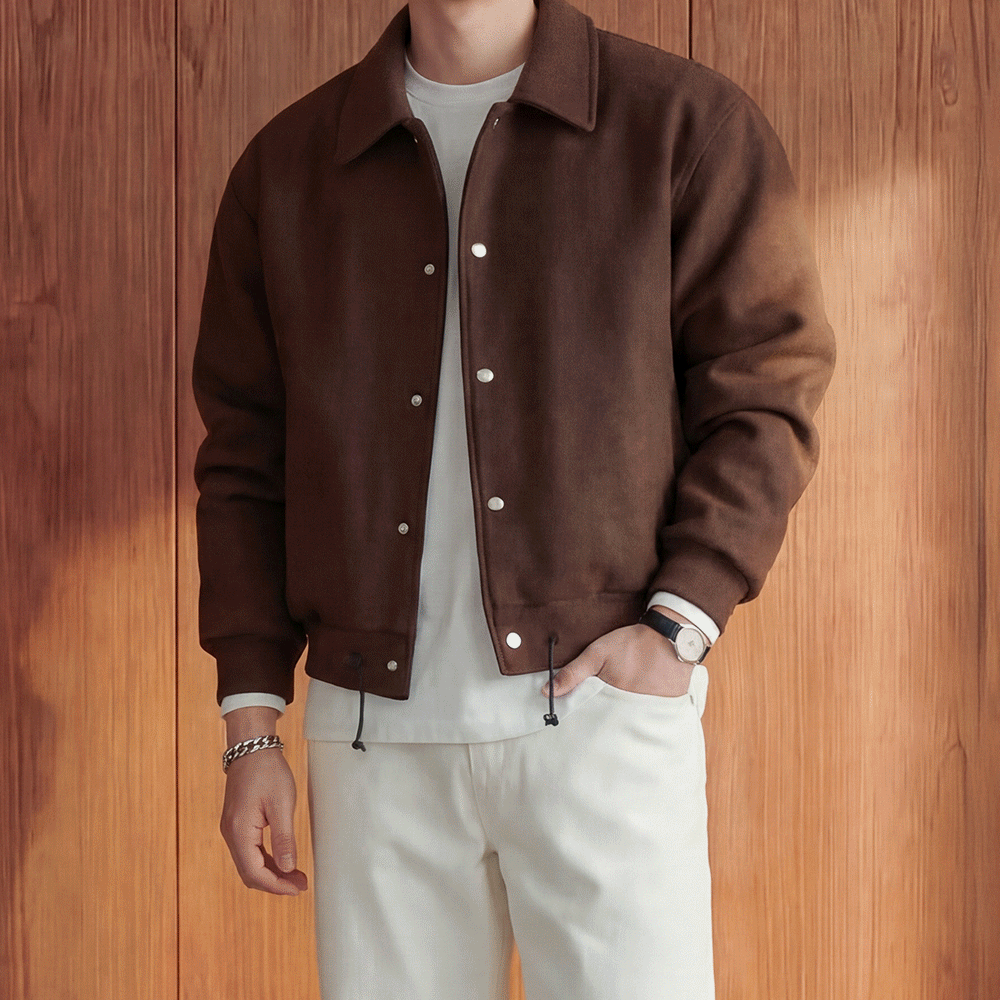 3color 울 크롭 카라 자켓