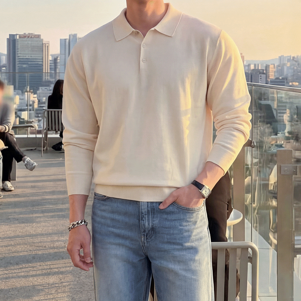 17color 워셔블 오버핏 카라니트