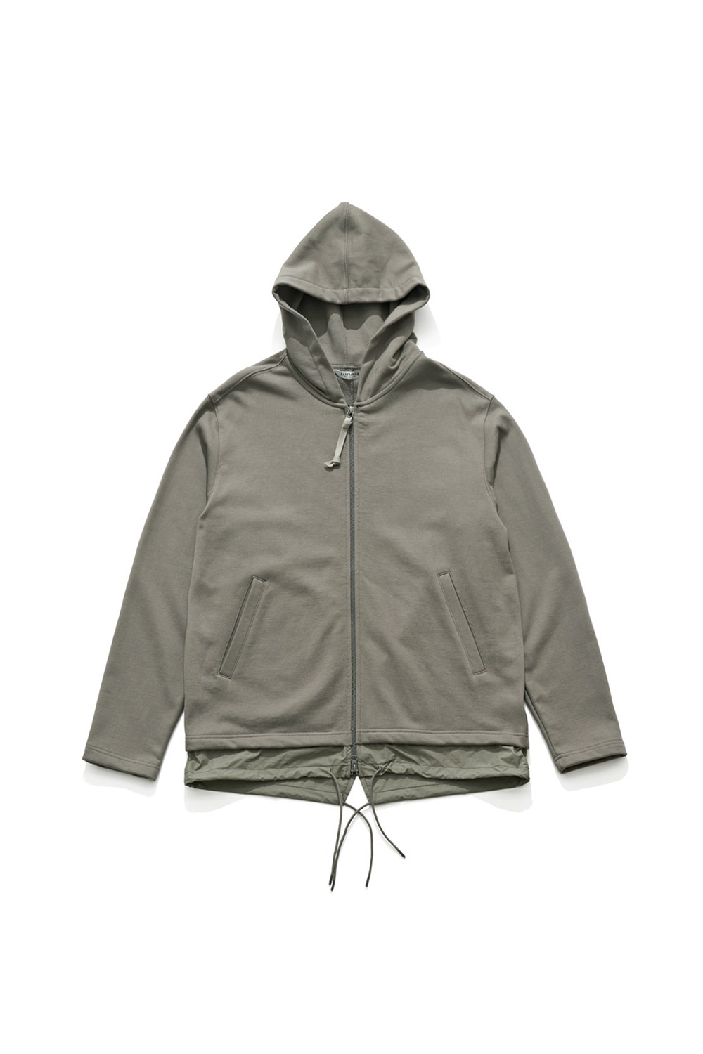 FISHTAIL HOODED ZIP UP / TAN