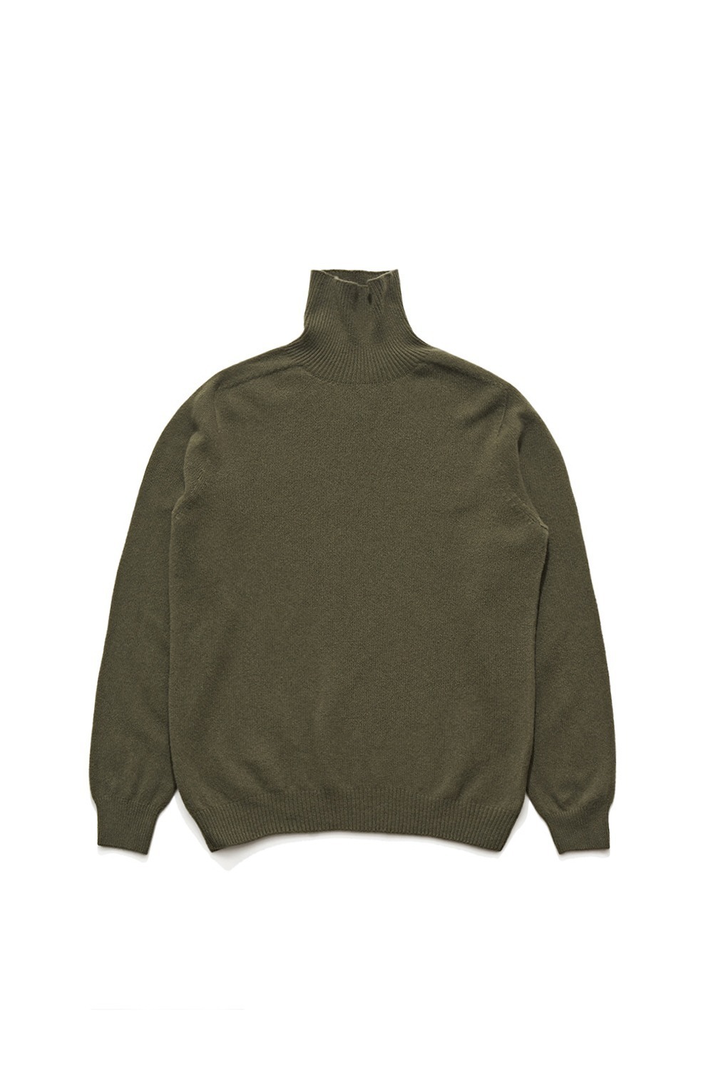 POLO NECK SWEATER / OLIVE