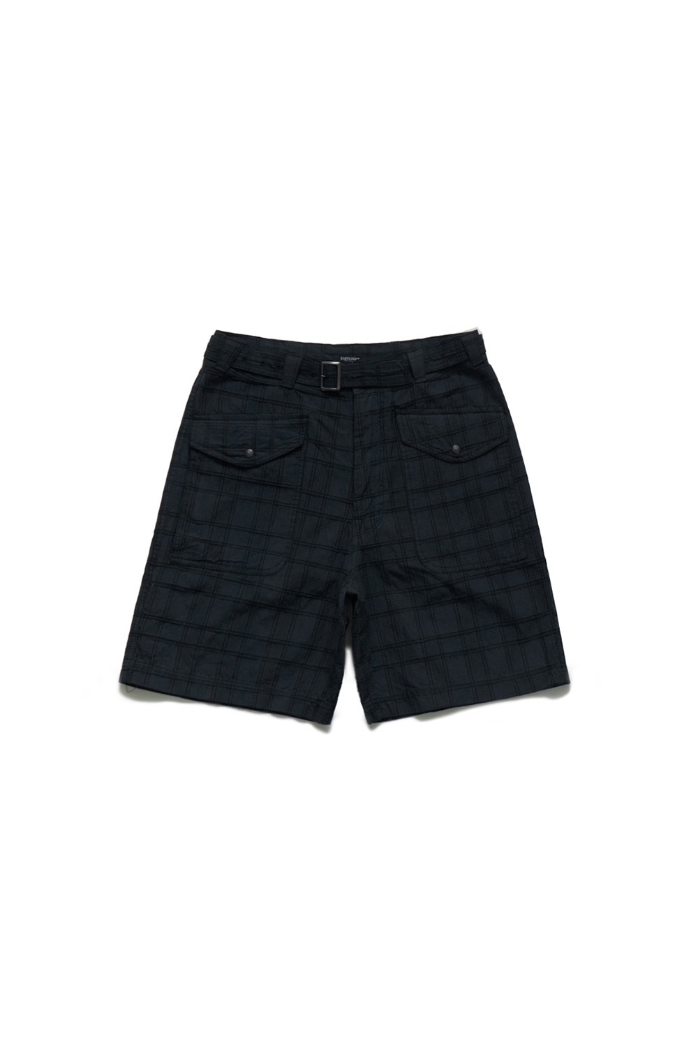 AIRFORCE BELTED SHORTS / BLACK GREY CHECK