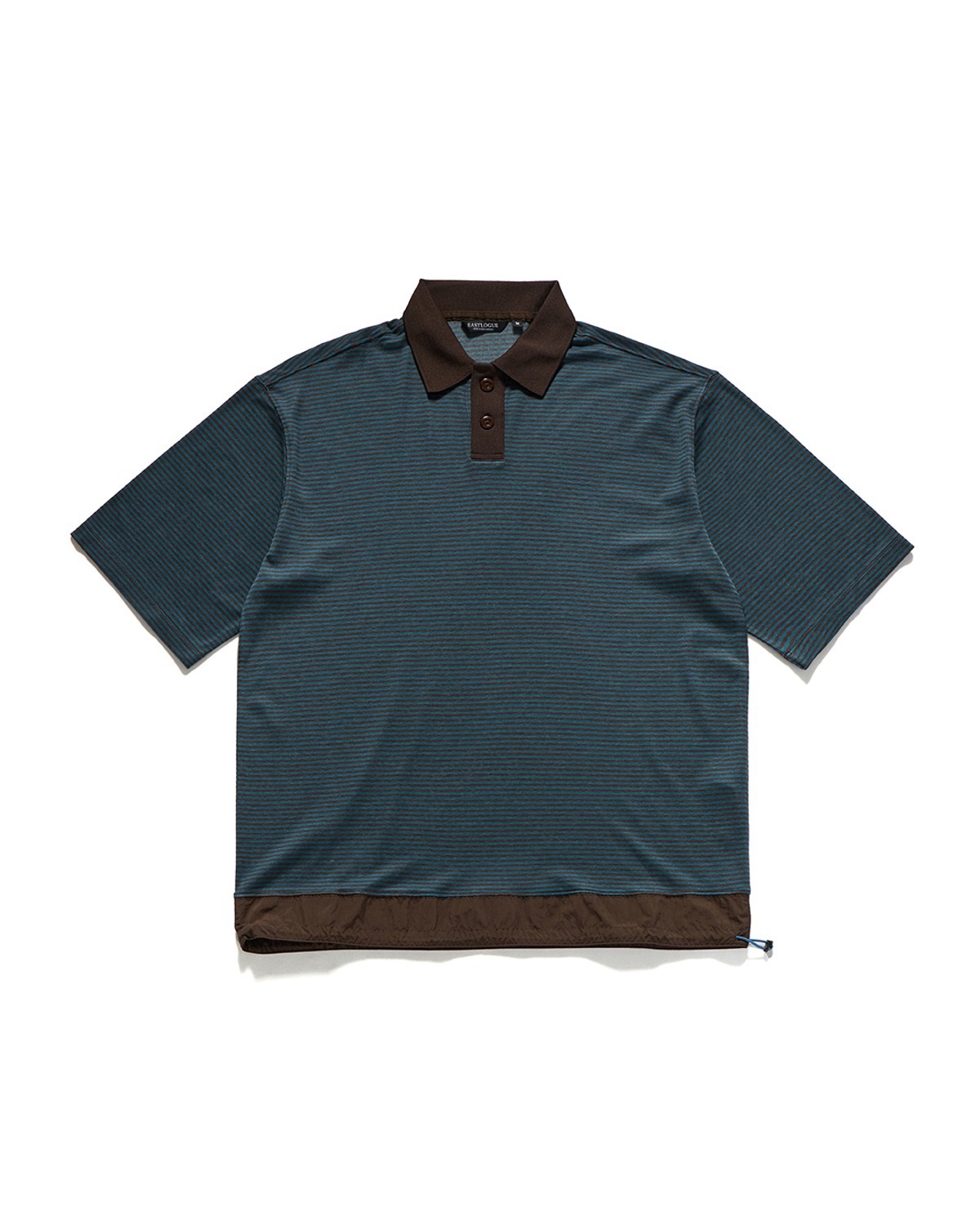 FUNCTIONAL RELAXED POLO SHIRT / BROWN STRIPE
