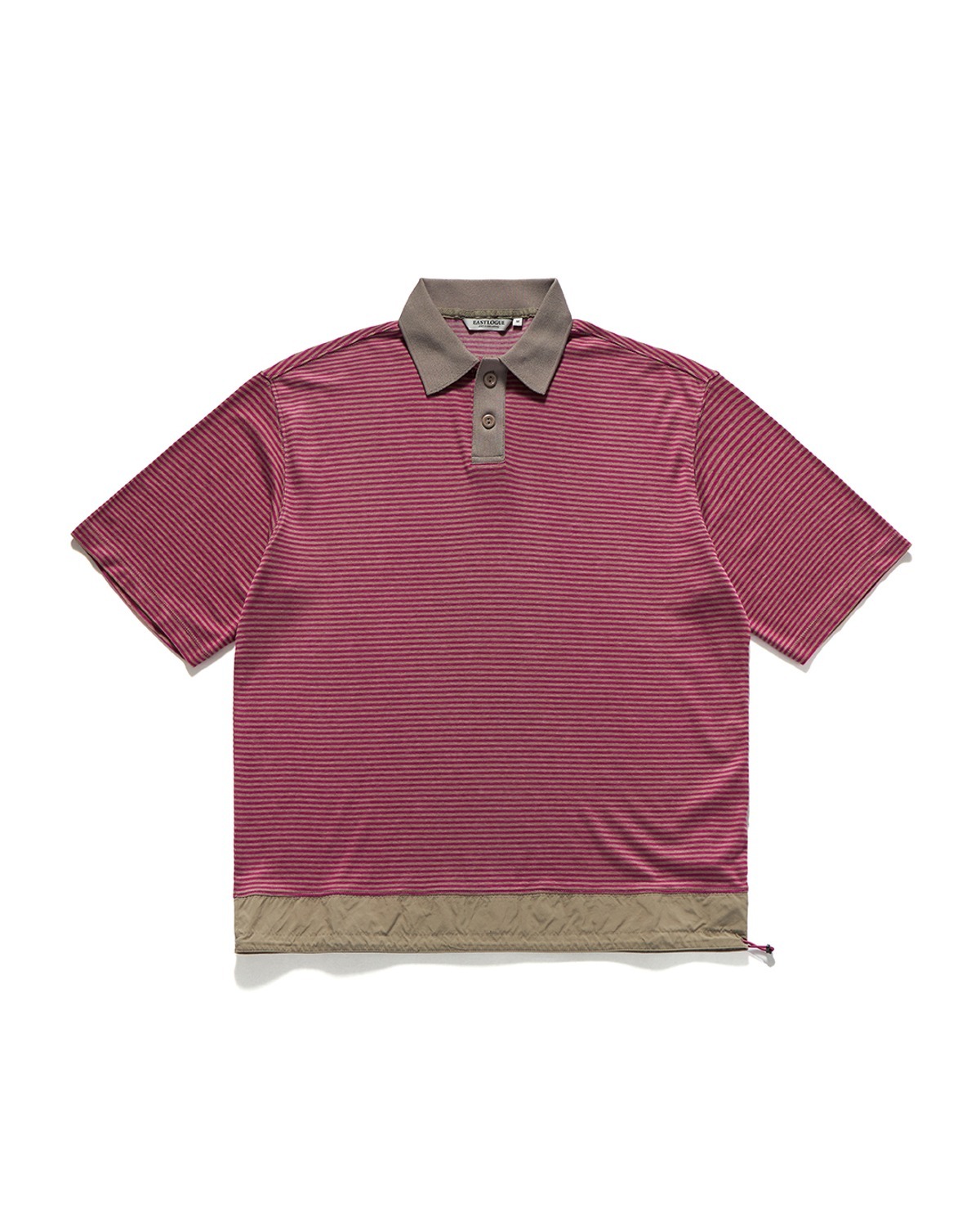 FUNCTIONAL RELAXED POLO SHIRT / BEIGE STRIPE