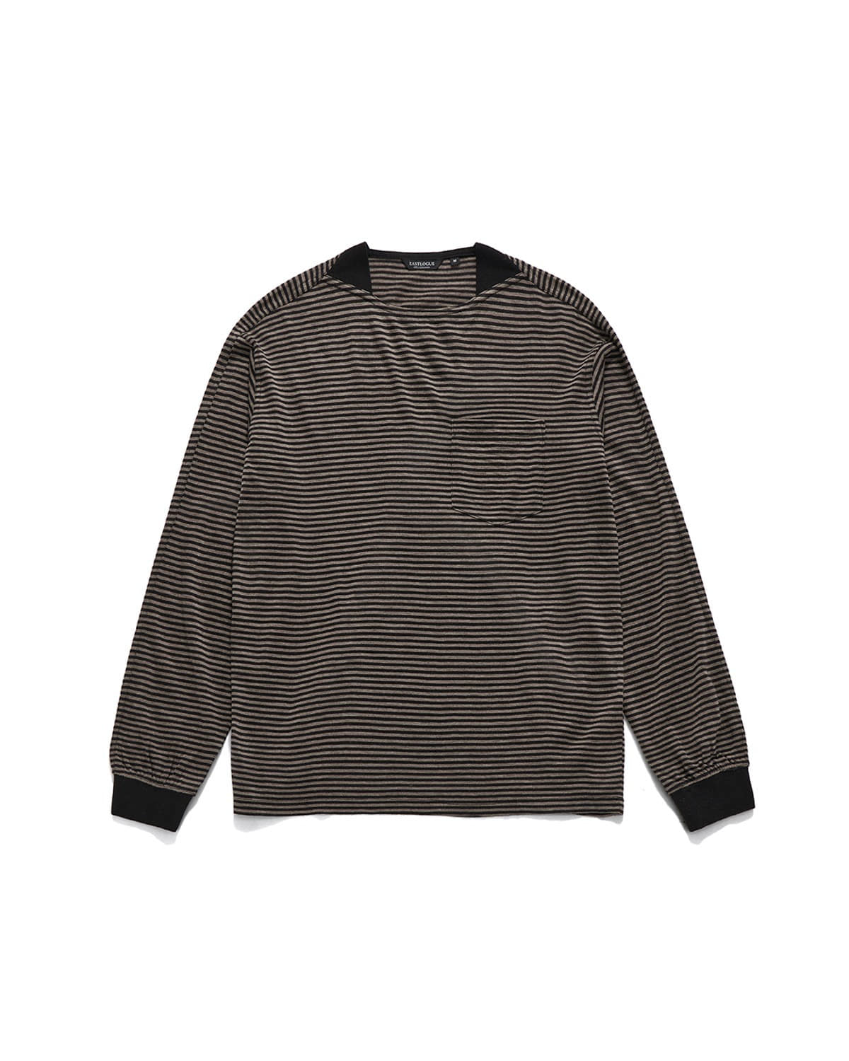 Eastlogue MARINA T-SHIRTS / BLACK & BROWN STRIPE