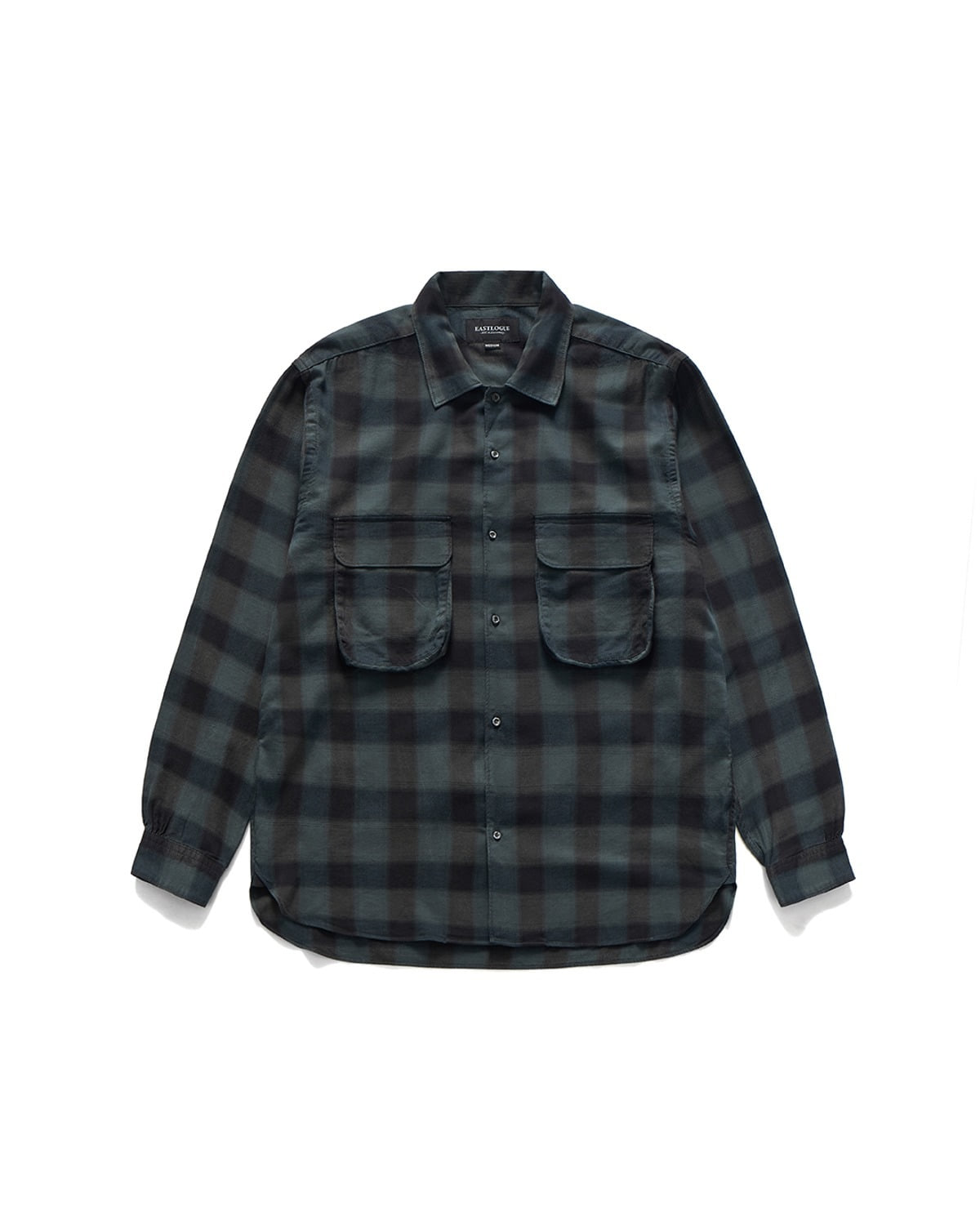 Eastlogue COMFY WIDE SHIRTS / CHARCOAL OMBRE CHECK
