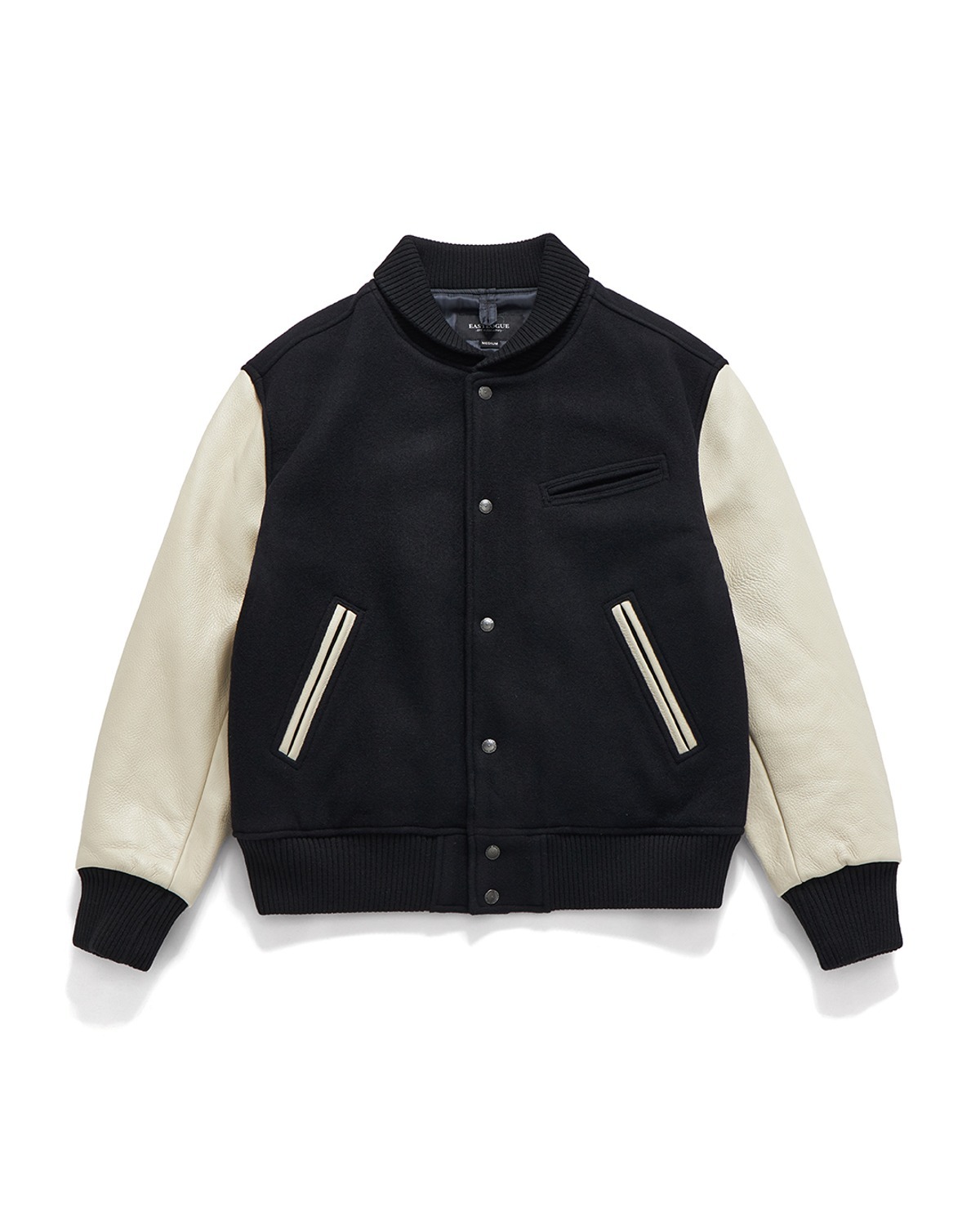 ＜SEQUEL＞STADIUM JUMPER (SQ-20AW-JK05) M STADIUM JUMPER / BLACK MELTON WOOL - EASTLOGUE