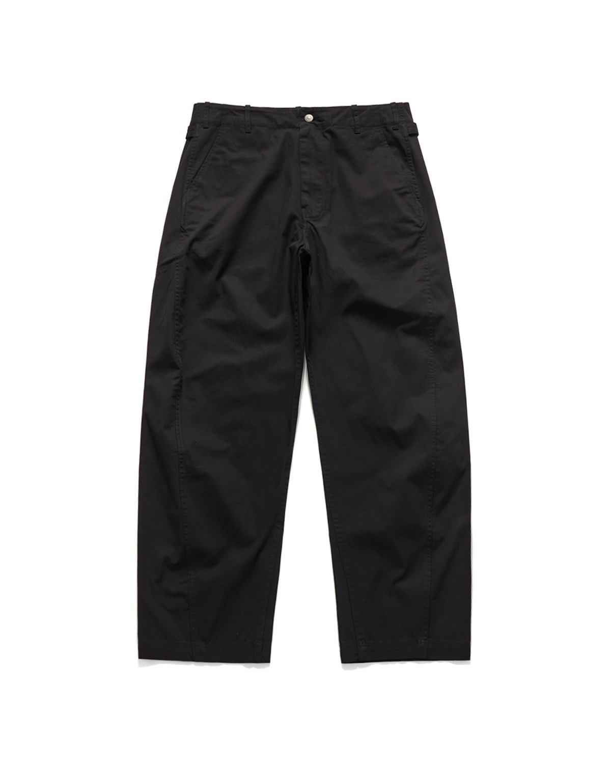 Eastlogue CINCH BACK CURVED PANTS / BLACK