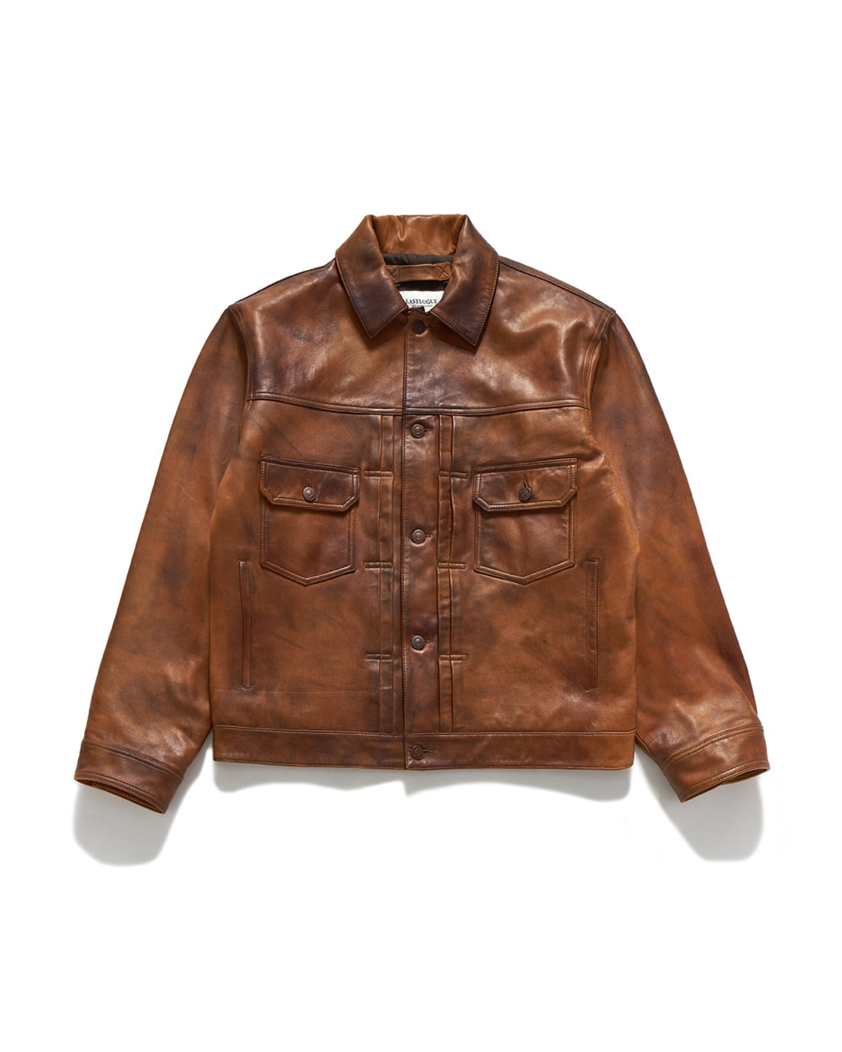 Eastlogue TRUCKER LEATHER JACKET / VINTAGE CAMEL