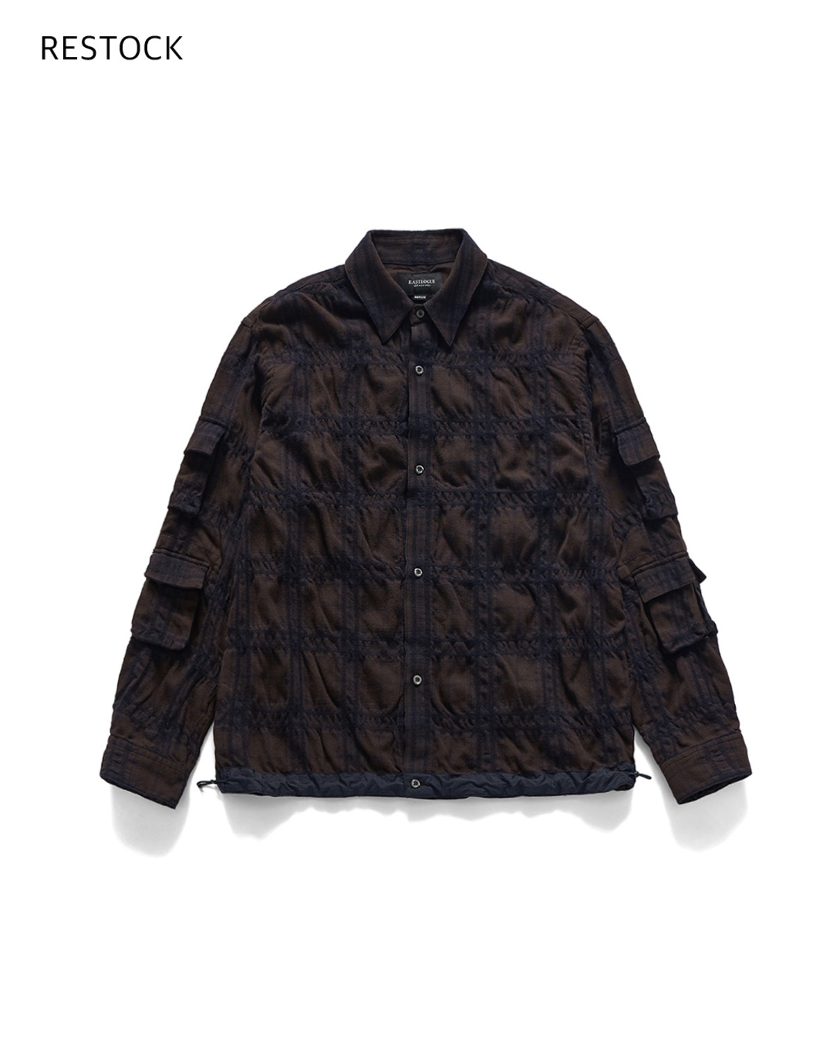 Eastlogue MAGAZINE POUCH SHIRTS / BROWN NAVY CHECK