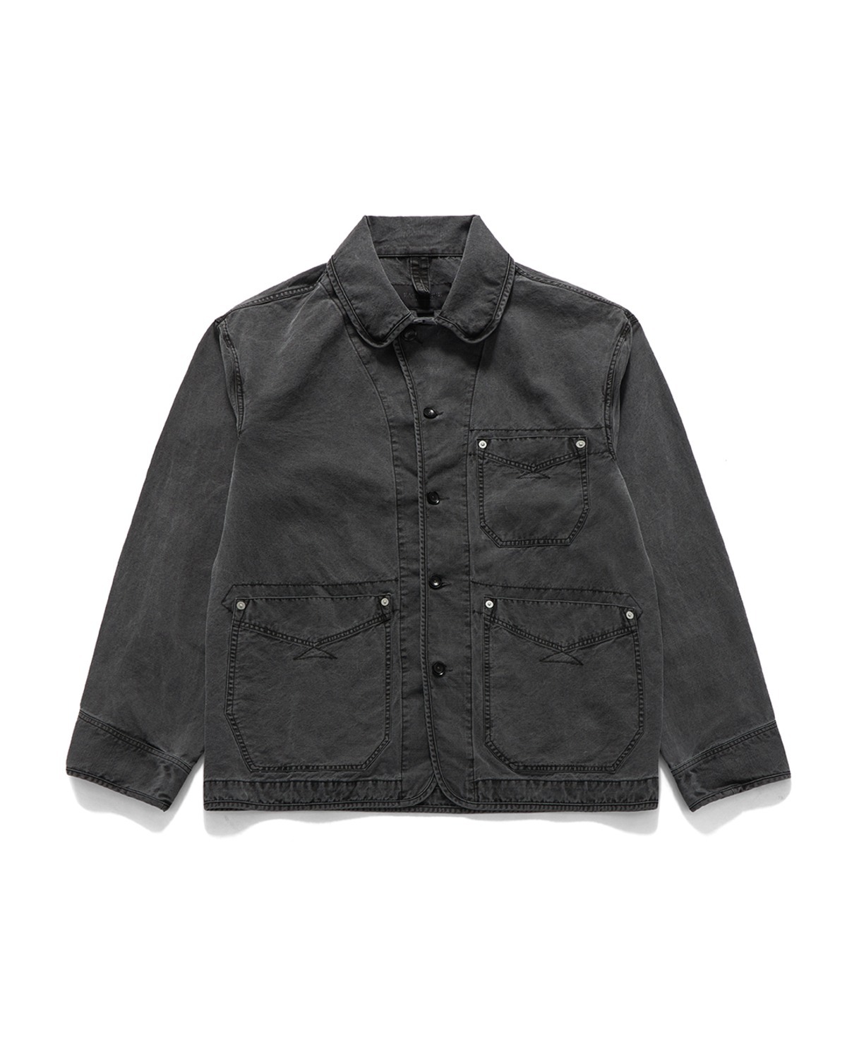 Eastlogue WANDERER CHORE JACKET / BLACK DYEING LINEN