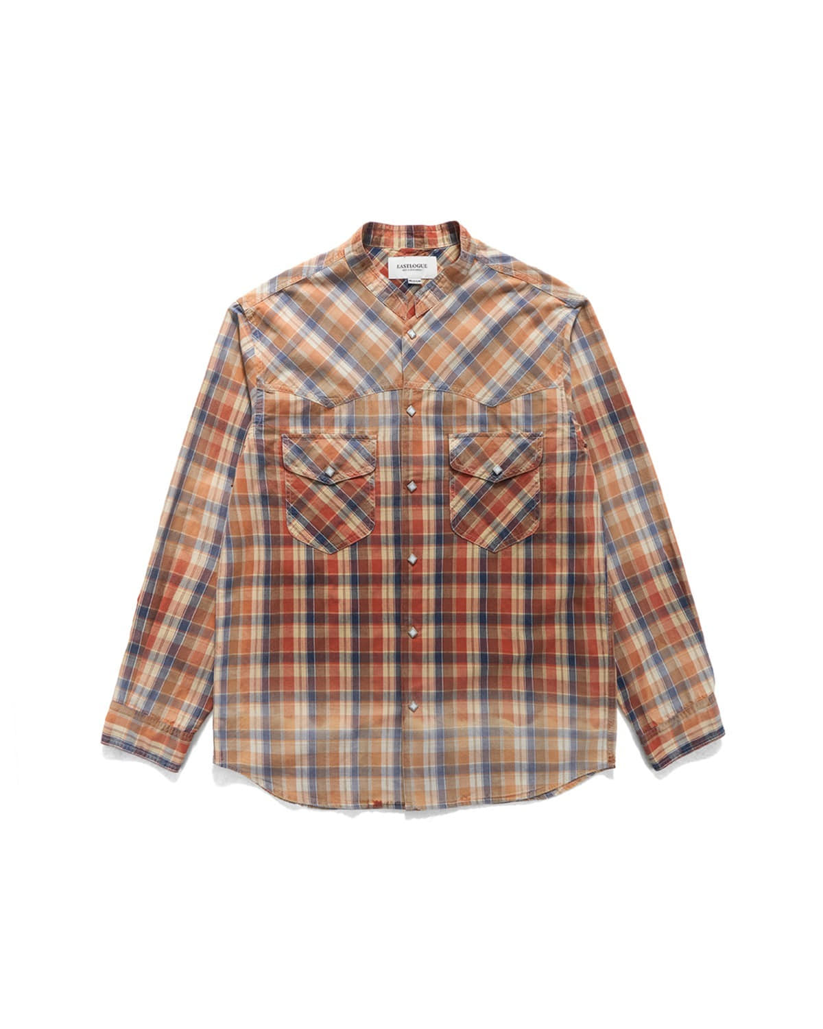 Eastlogue BAND COLLAR WESTERN SHIRTS / SPILLED RED CHECK