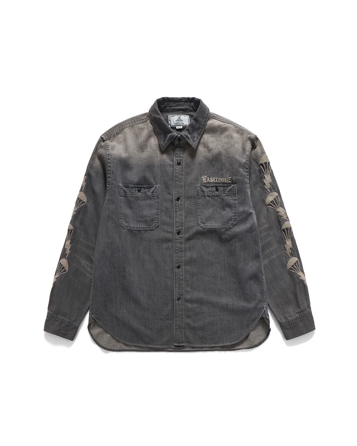 Eastlogue EMBROIDERED CHAMBRAY WORK SHIRTS / CHAMBRAY BLACK