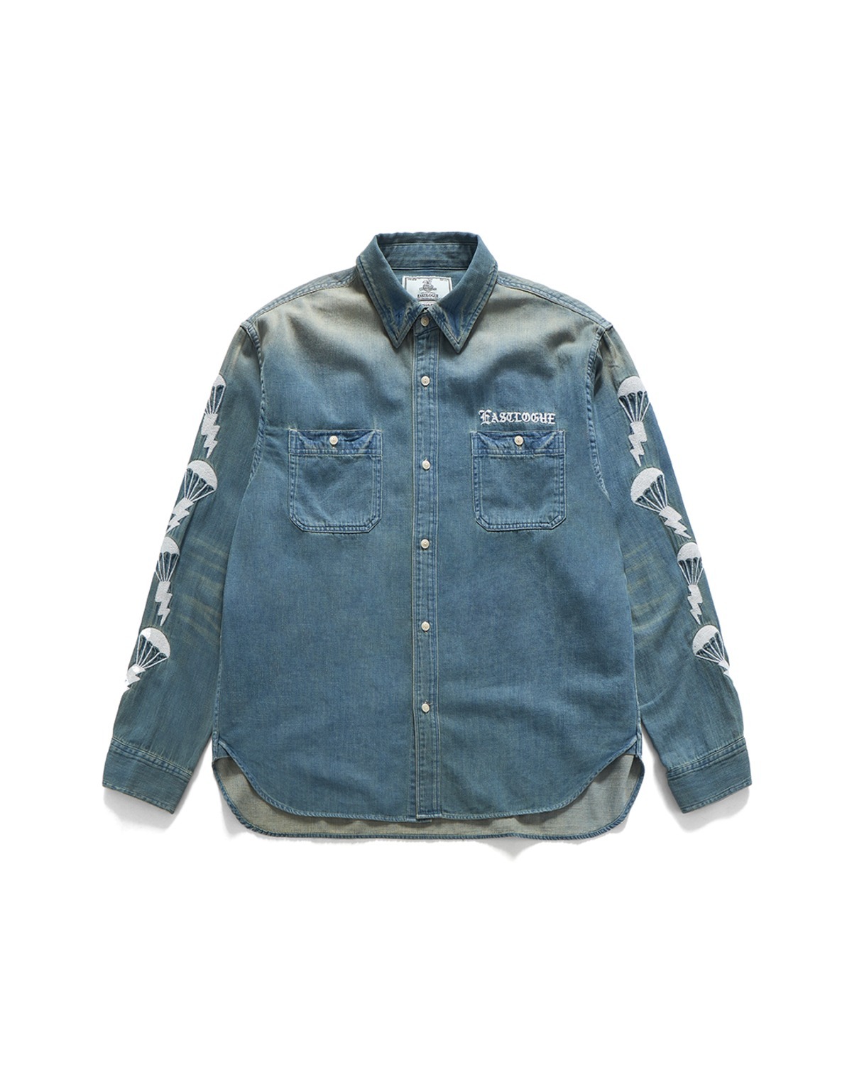 Eastlogue EMBROIDERED CHAMBRAY WORK SHIRTS / CHAMBRAY BLUE