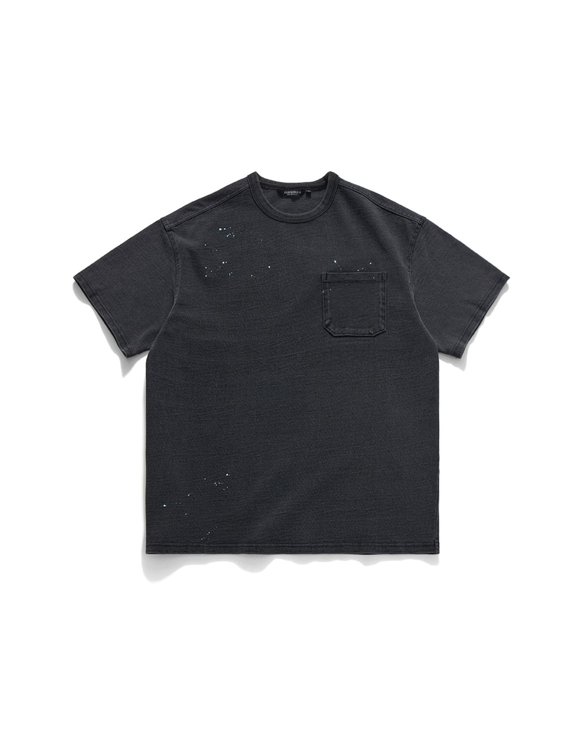 Eastlogue NAVAL EMBROIDERY T-SHIRTS / WASHED BLACK