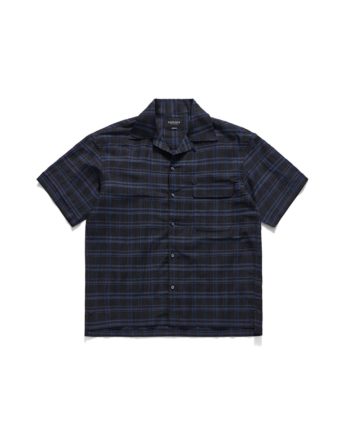 Eastlogue HOLIDAY HALF SHIRTS / BLACK BLUE CHECK