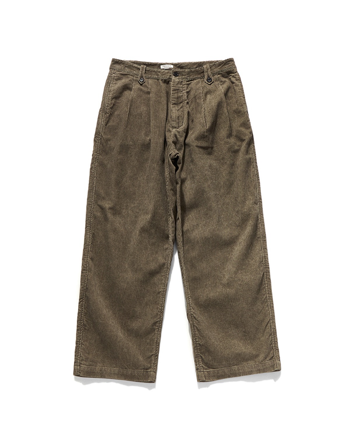 Eastlogue DOUBLE PLEATS COMFY PANTS / SAND CORDUROY