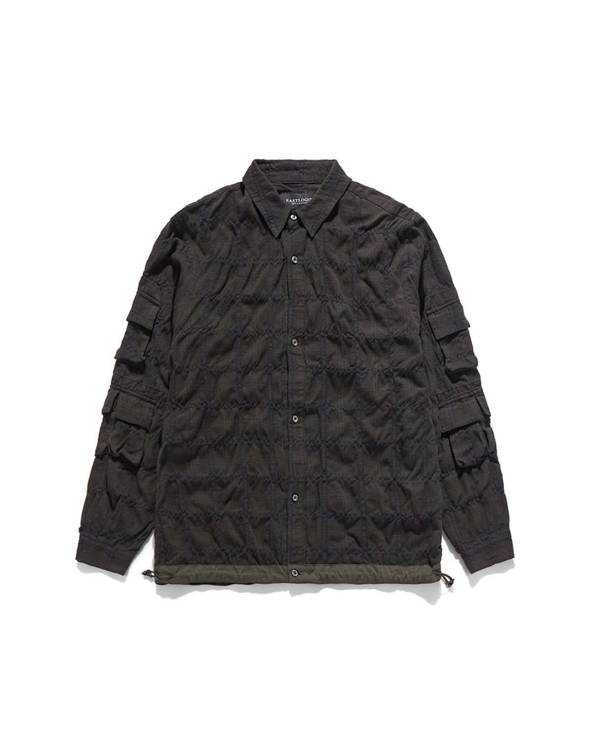 Eastlogue MAGAZINE POUCH SHIRTS / CHARCOAL OLIVE CHECK