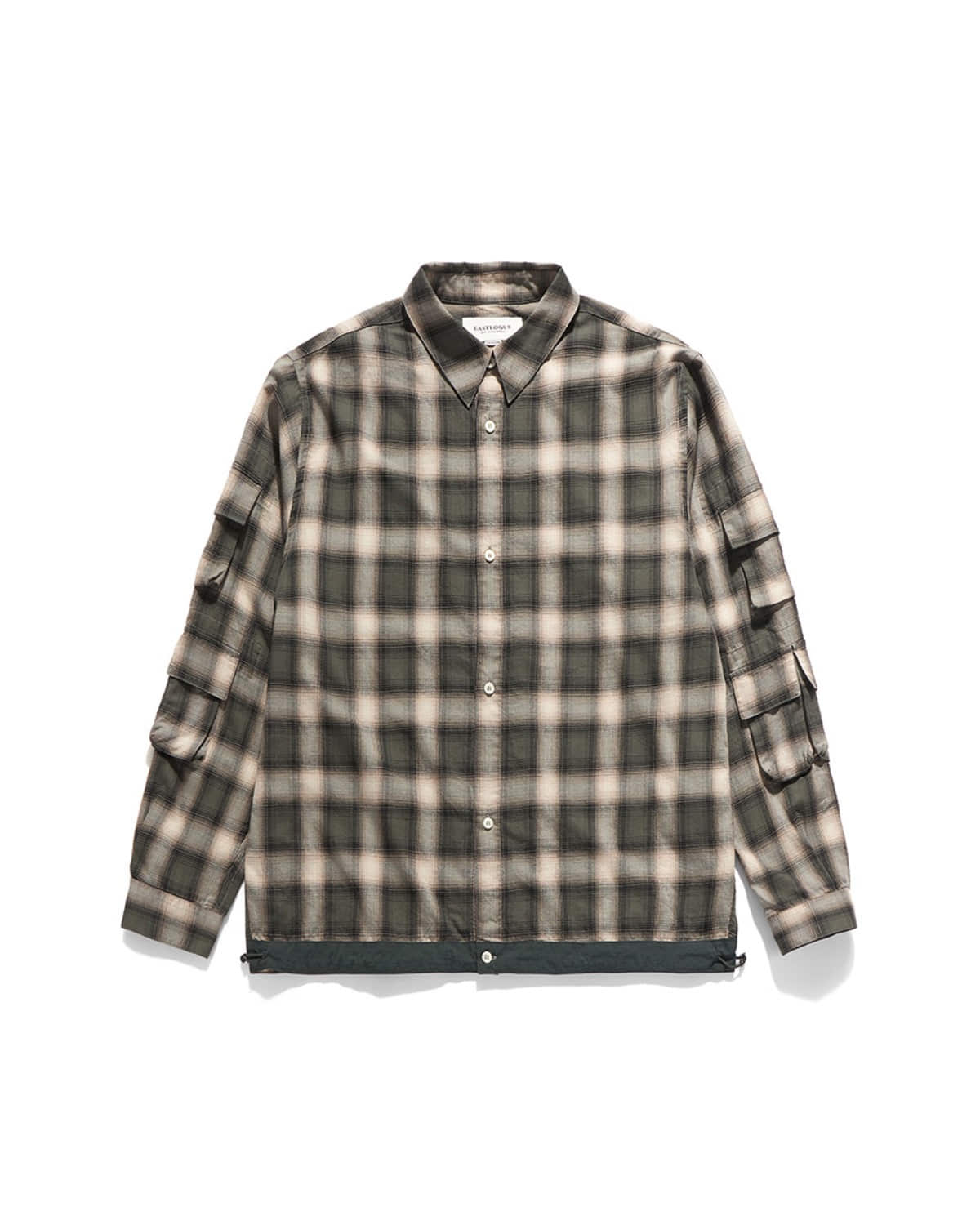 Eastlogue MAGAZINE POUCH SHIRTS / GREEN OMBRE CHECK