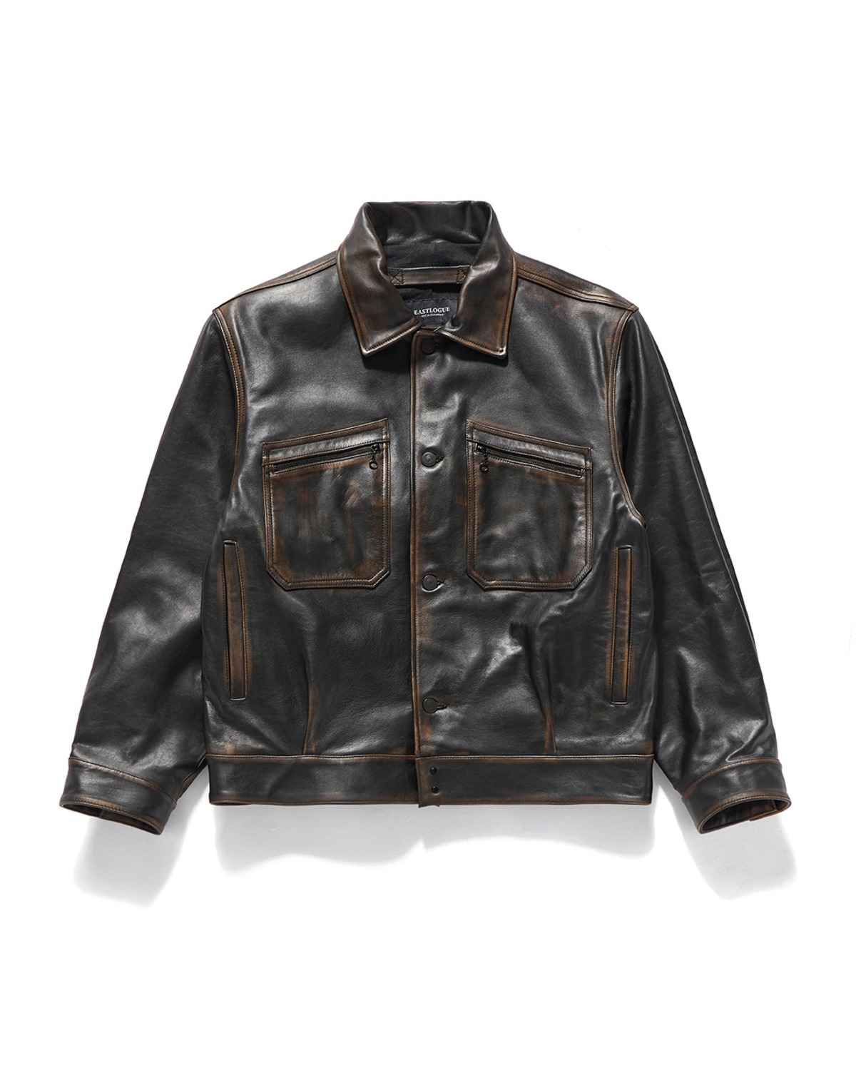Eastlogue WORKERS BLOUSON LEATHER JACKET / VINTAGE BLACK