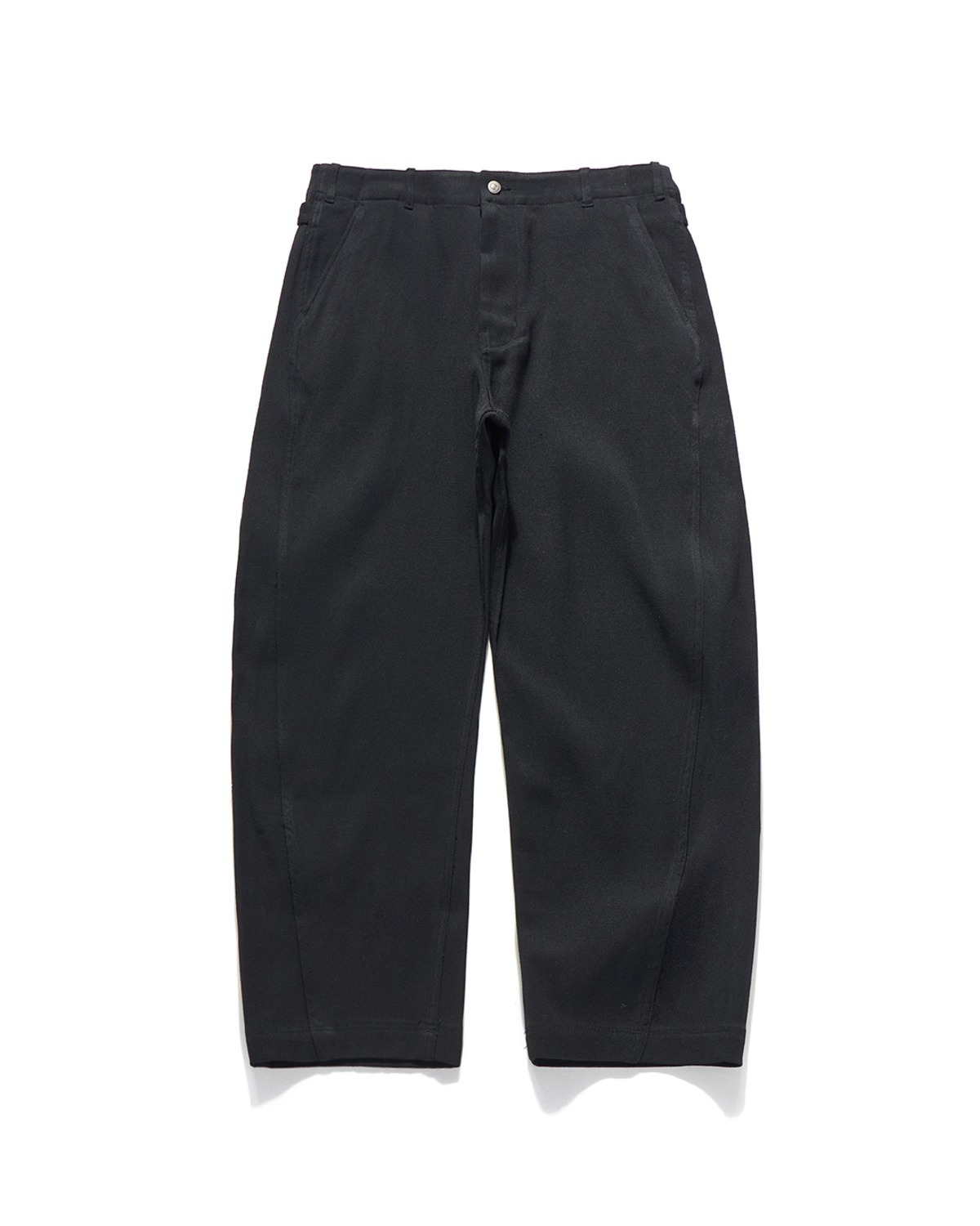 Eastlogue CINCH BACK CURVED PANTS / BLACK TWILL