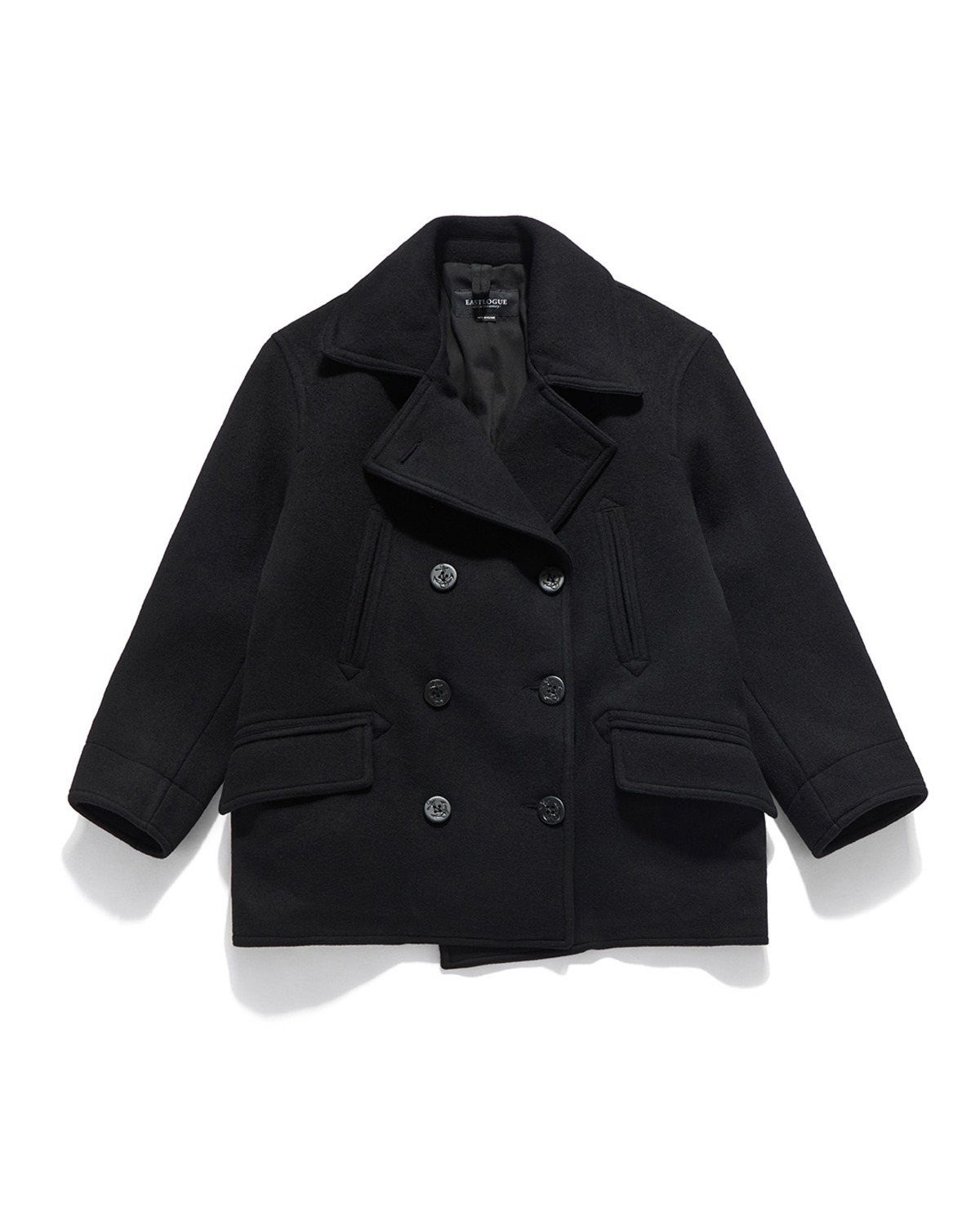 Eastlogue NAVAL HALF PEA COAT / BLACK MELTON