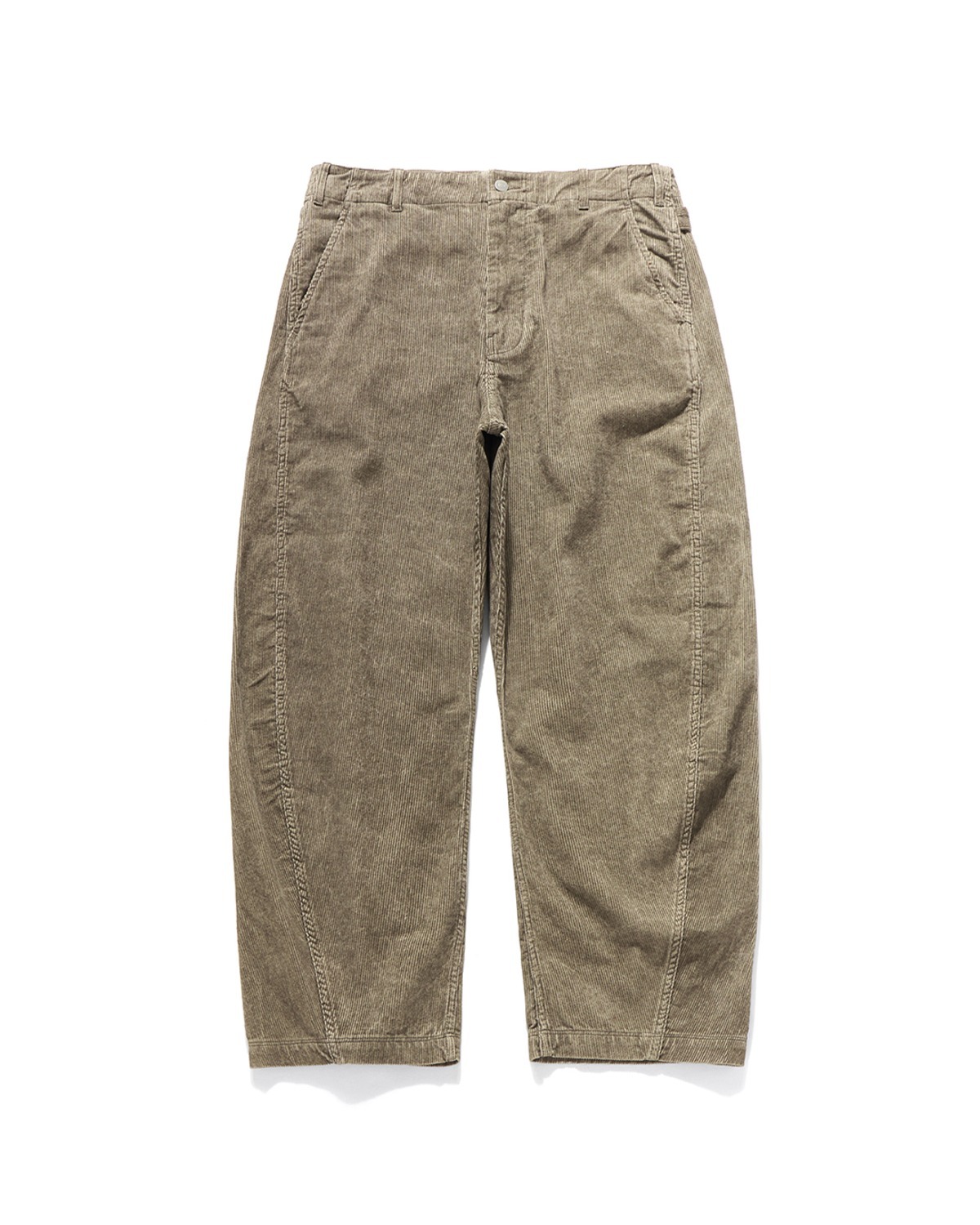 Eastlogue CINCH BACK CURVED PANTS / SAND CORDUROY
