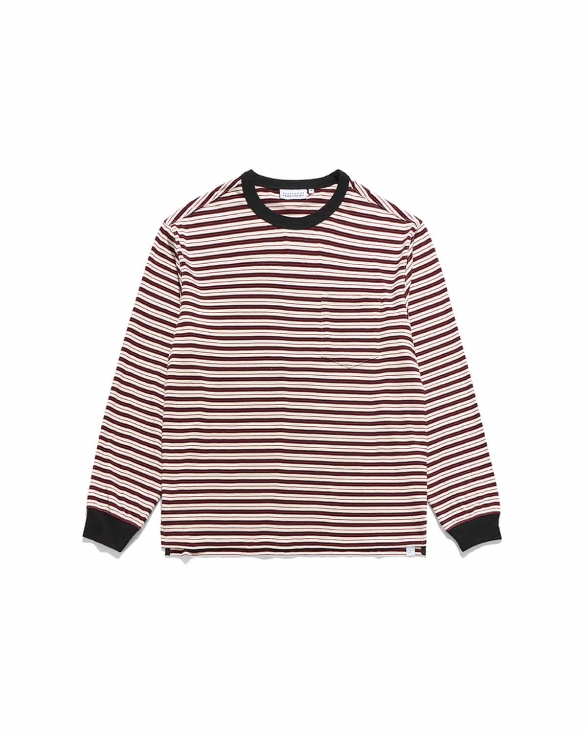 Eastlogue STRIPE POCKET L.S T-SHIRTS / CREAM & RED