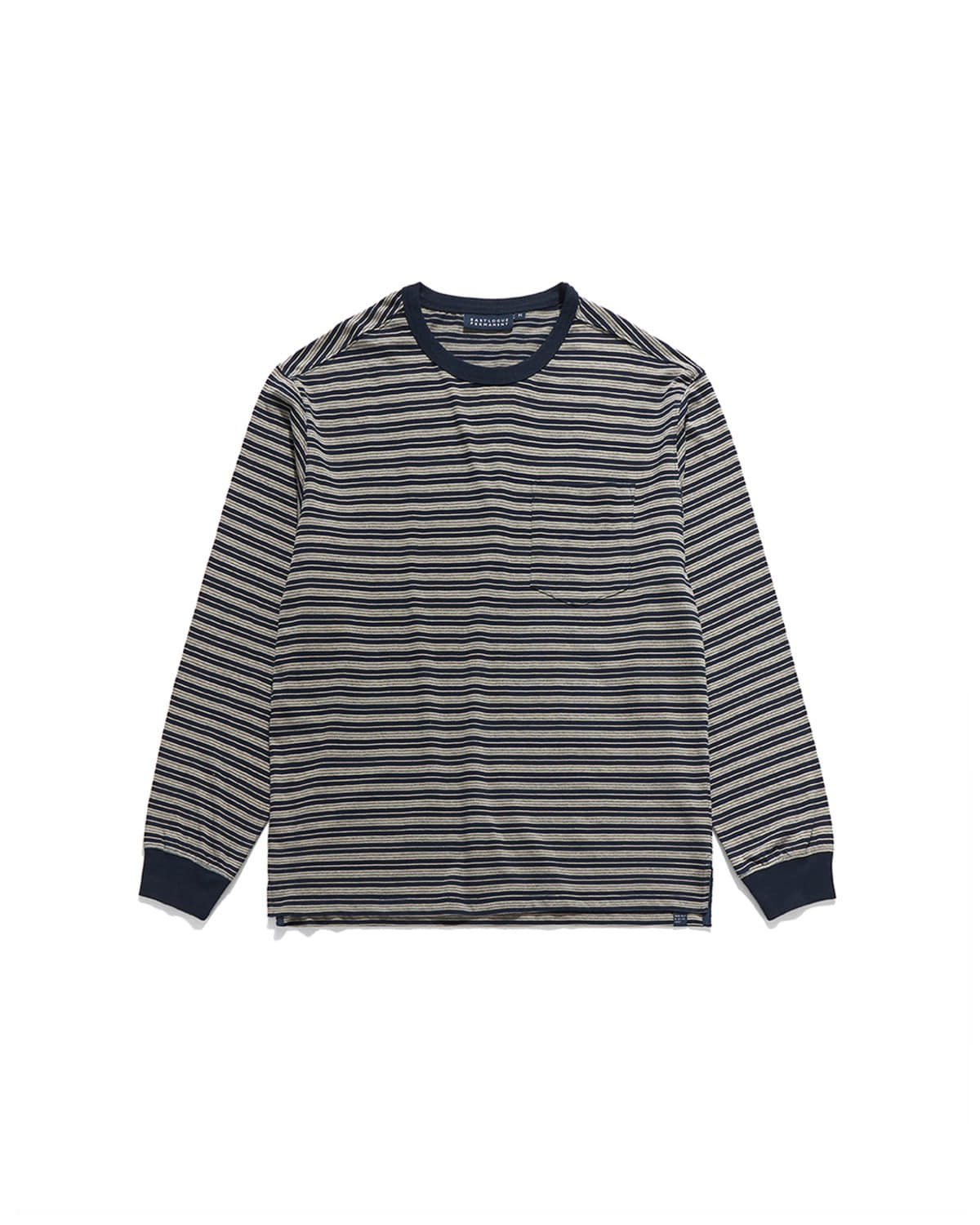 Eastlogue STRIPE POCKET L.S T-SHIRTS / NAVY & GREY