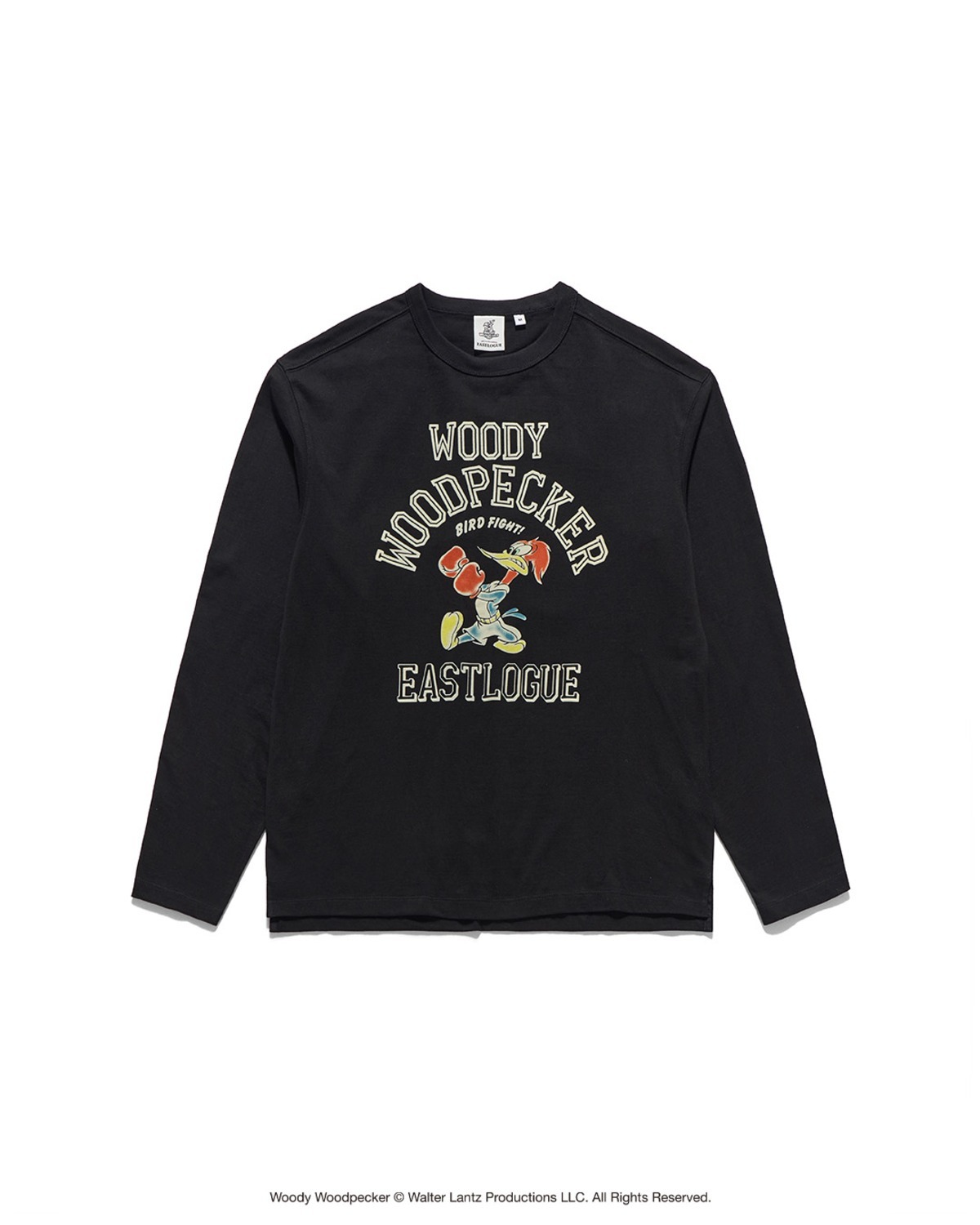 Eastlogue FIGHT WOODY FLOCKING L.S T-SHIRTS / BLACK