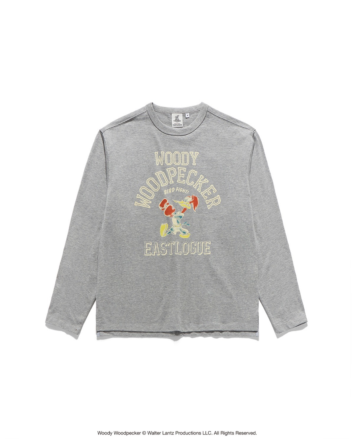 Eastlogue FIGHT WOODY FLOCKING L.S T-SHIRTS / MELANGE GREY