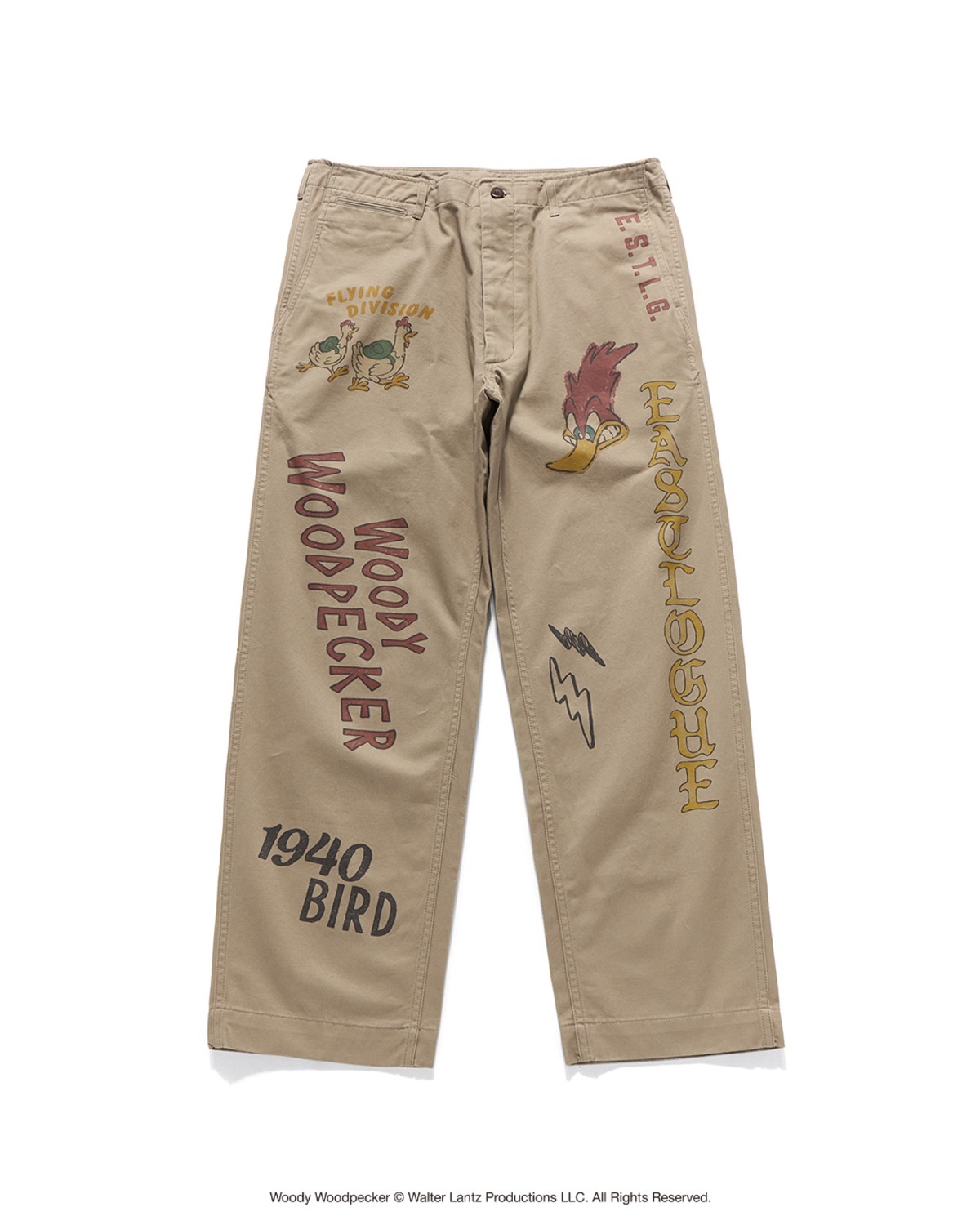 Eastlogue VINTAGE PRINTING CHINO PANTS / SAND