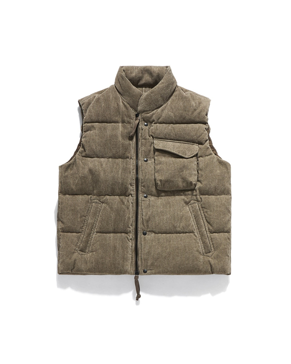 FLAK PUFFER DOWN VEST / SAND CORDUROY