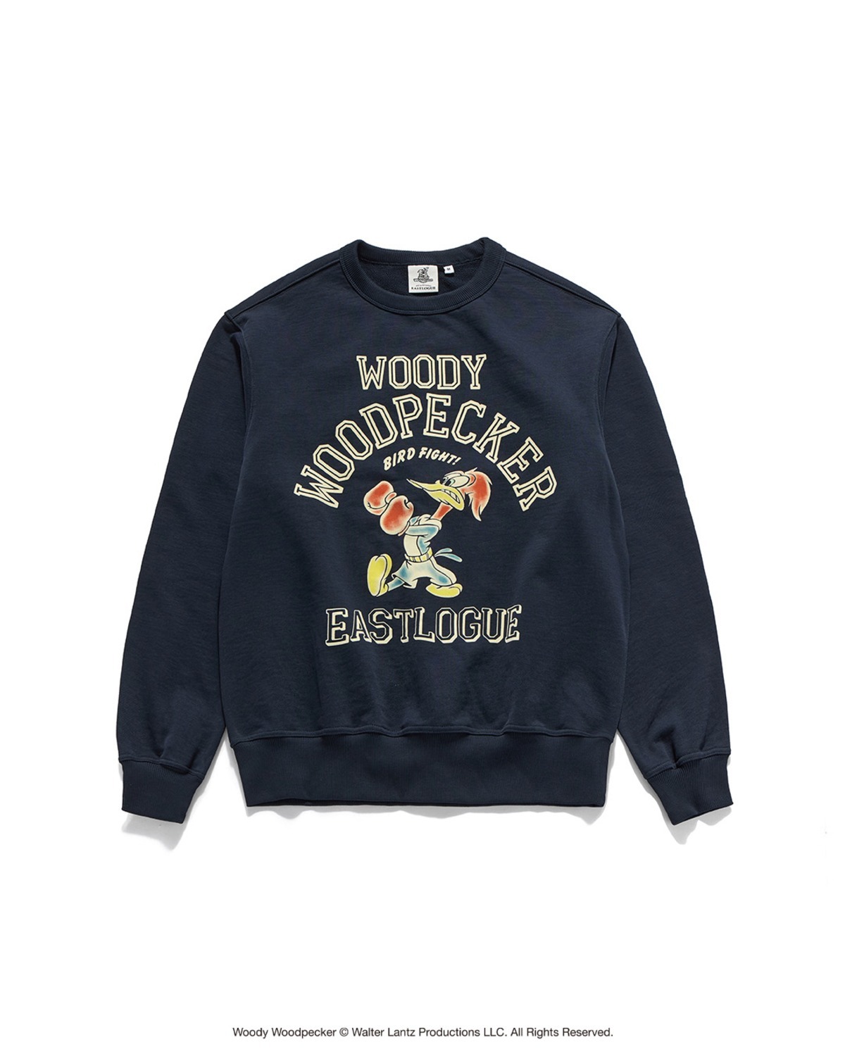 Eastlogue FIGHT WOODY FLOCKING SWEAT SHIRTS / NAVY