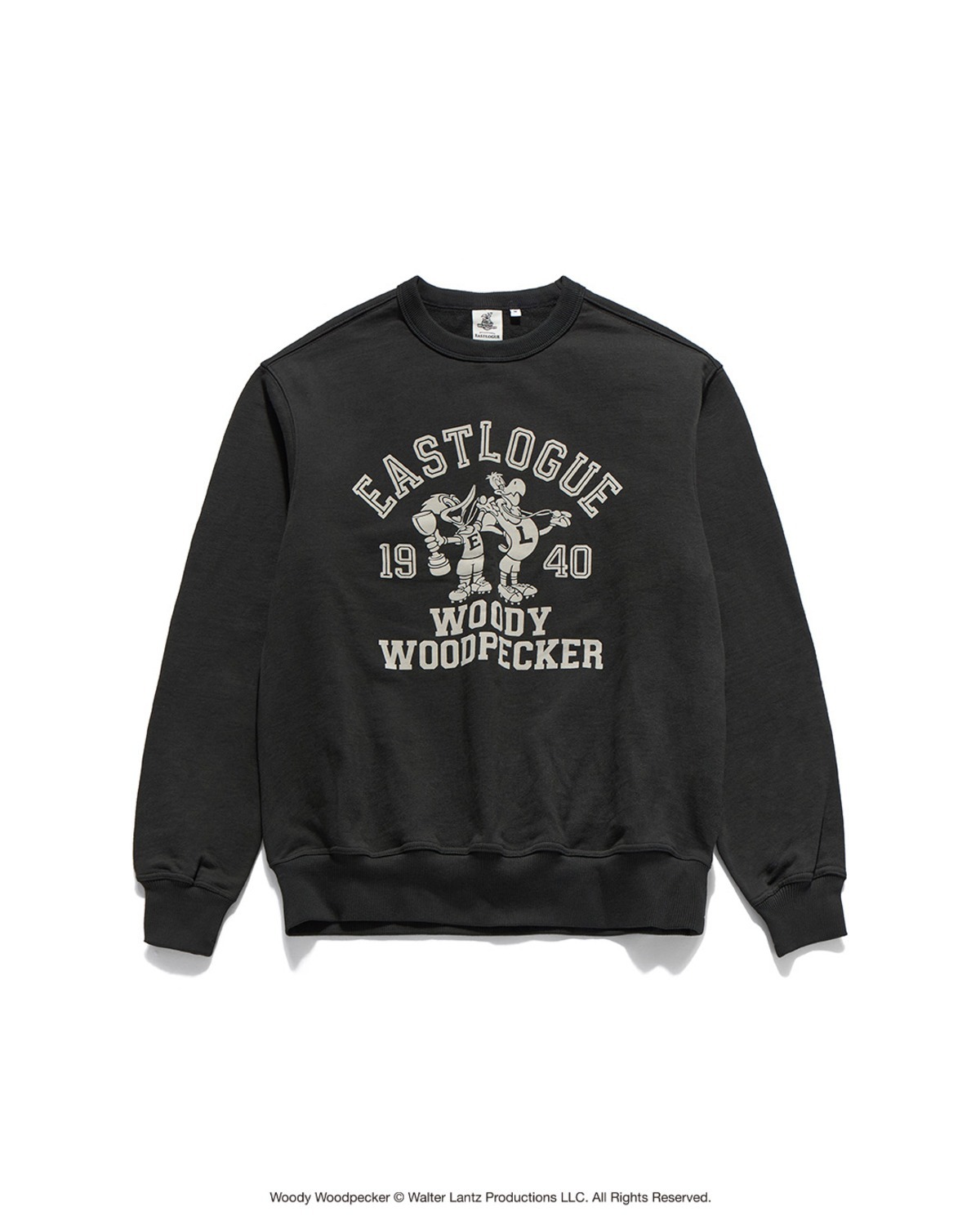 Eastlogue FLOCKING WINNING WOODY SWEAT SHIRTS / BLACK