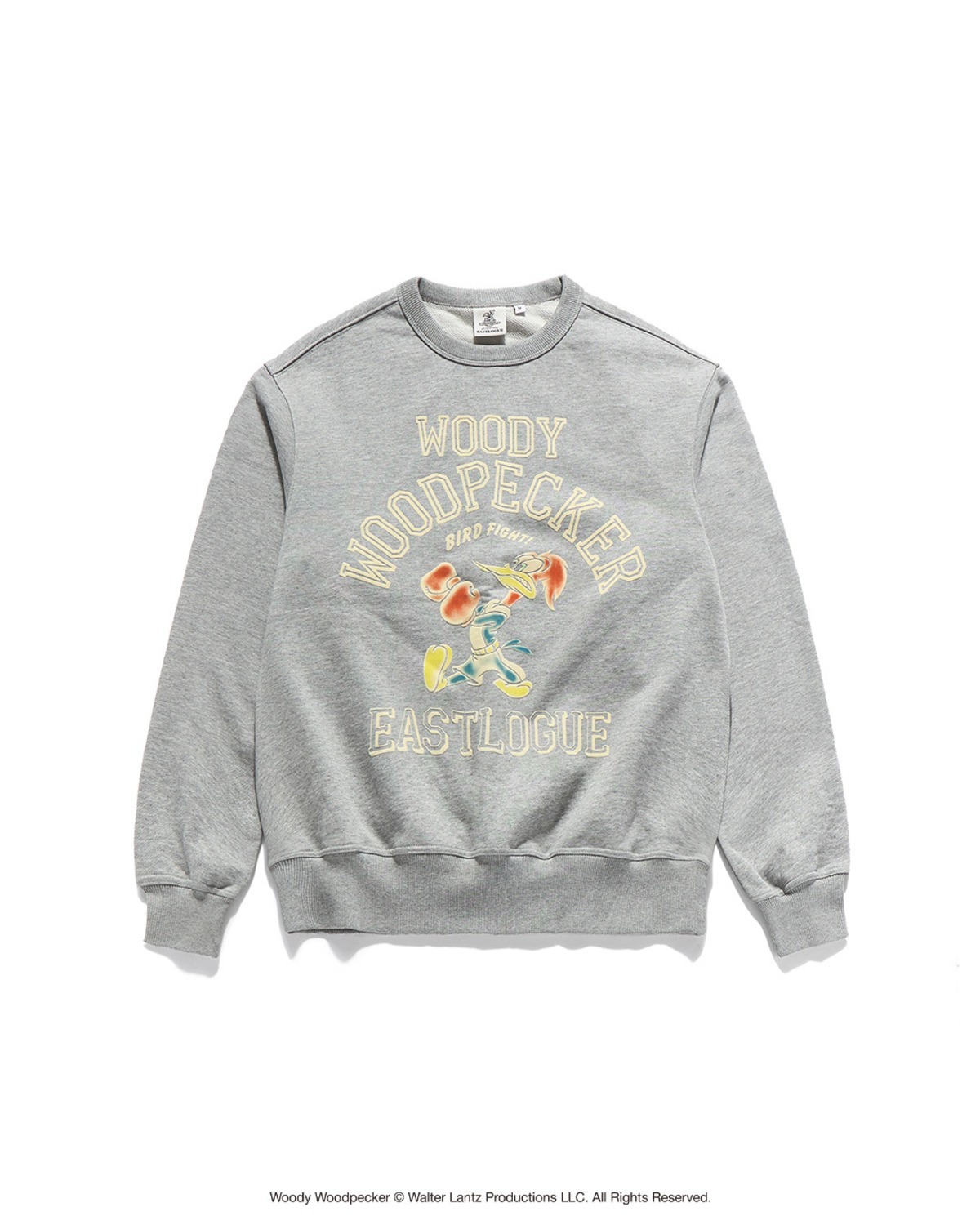 Eastlogue FIGHT WOODY FLOCKING SWEAT SHIRTS / MELANGE GREY