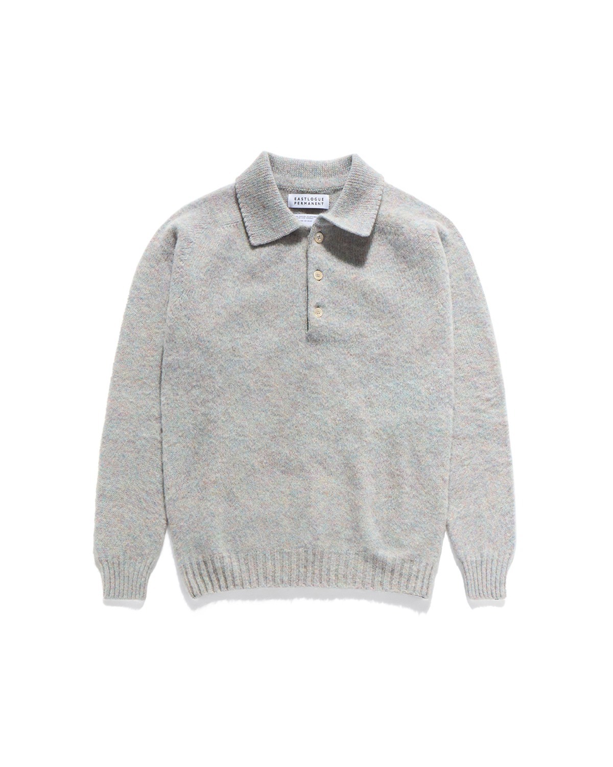 Eastlogue SHAGGY DOG POLO NECK SWEATER / UGIE PEARL